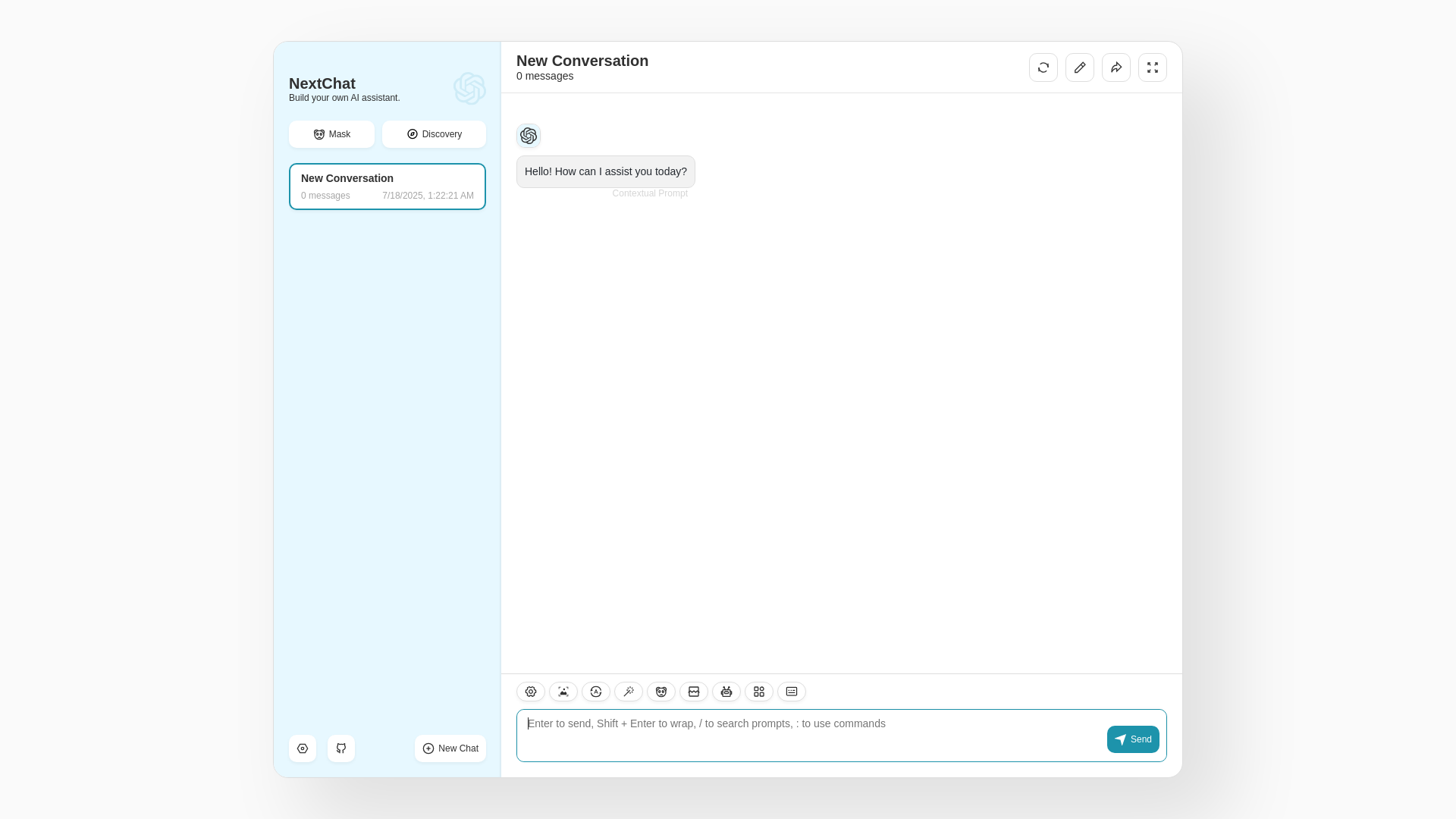 website screenshot of https://nextchatfork.pages.dev/