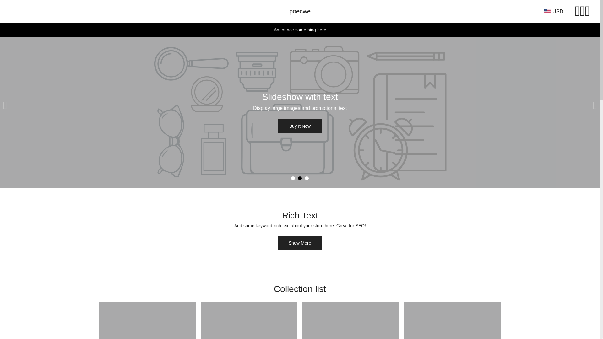 website screenshot of https://poecwe.com/