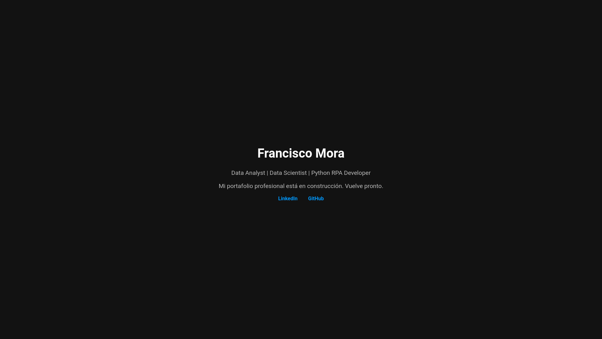 website screenshot of https://franmdev.cl/