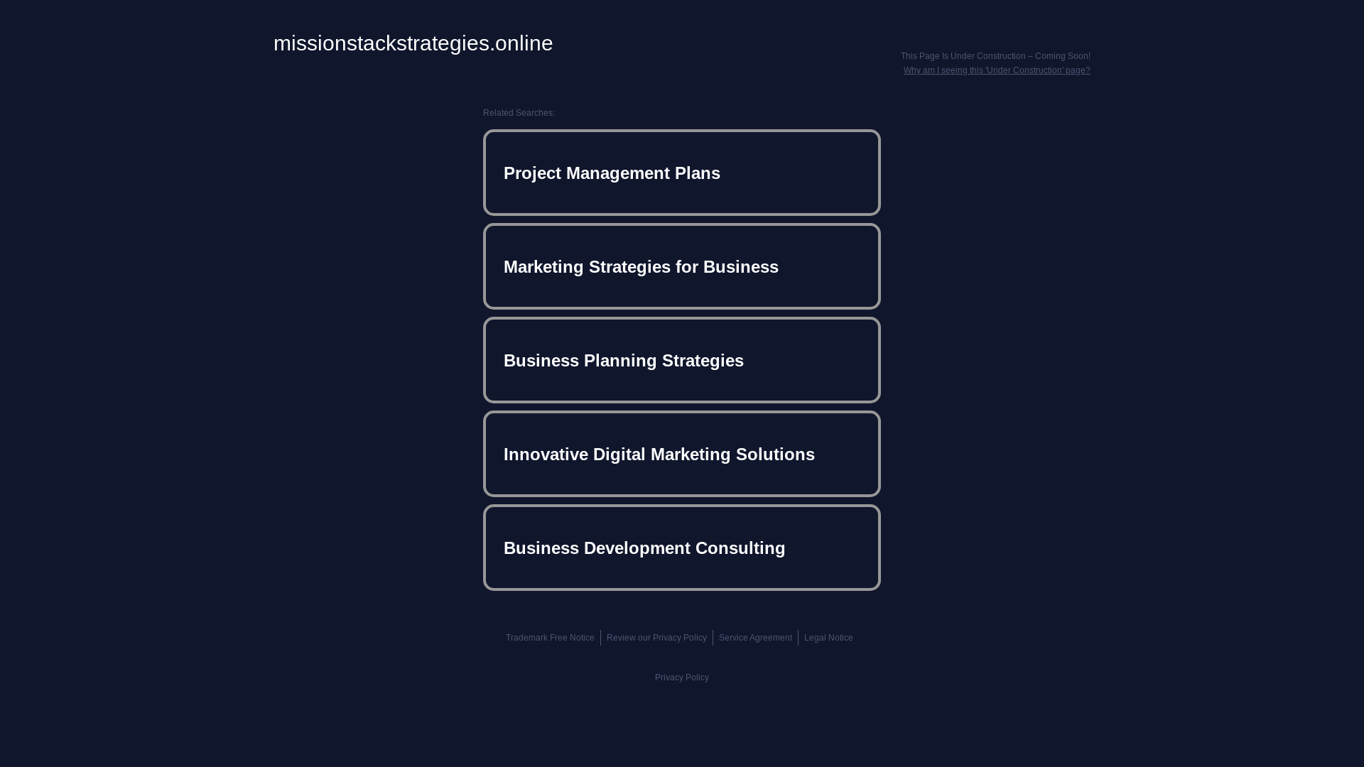 website screenshot of https://missionstackstrategies.online/