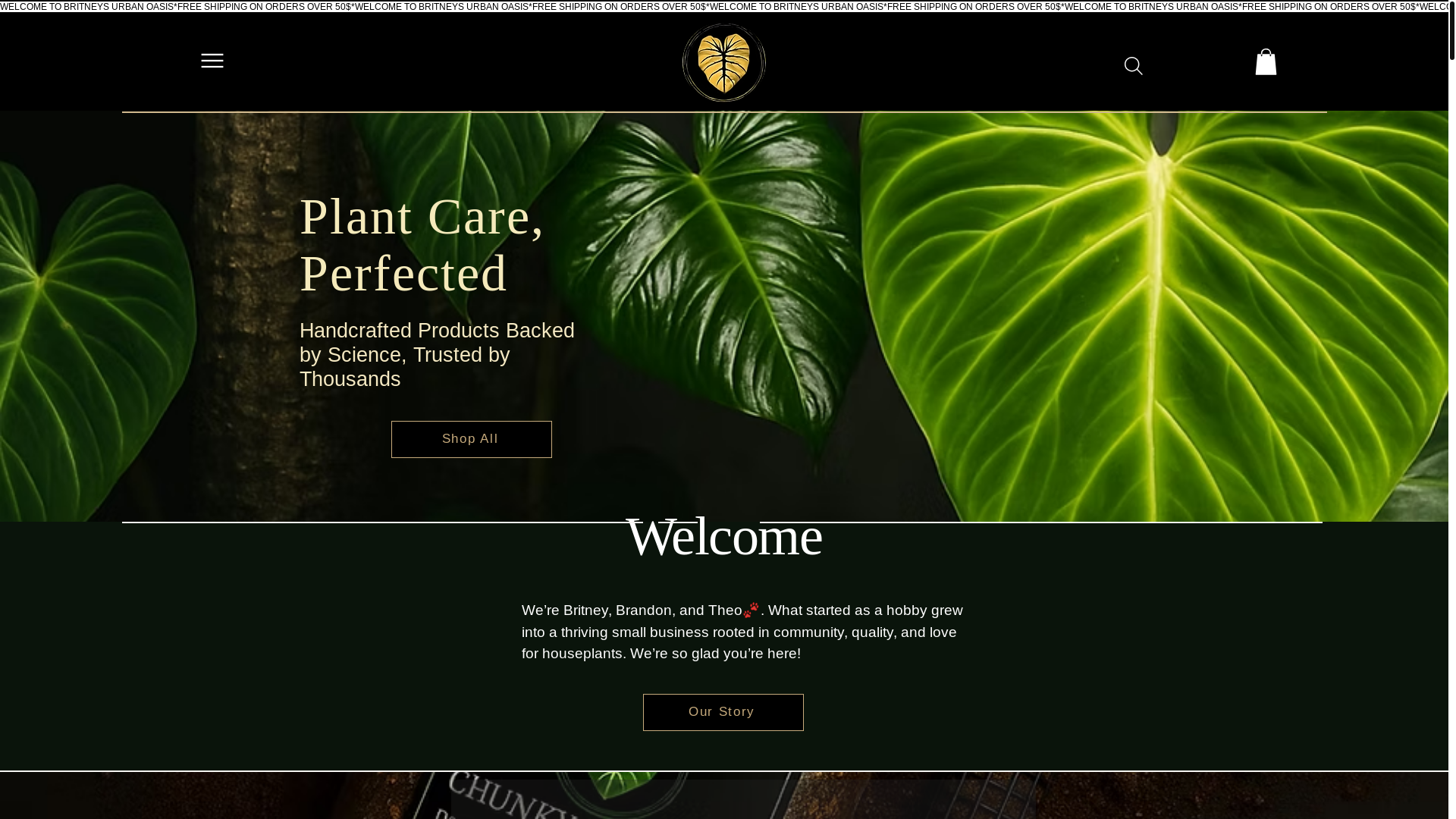website screenshot of https://britneysurbanoasis.net/