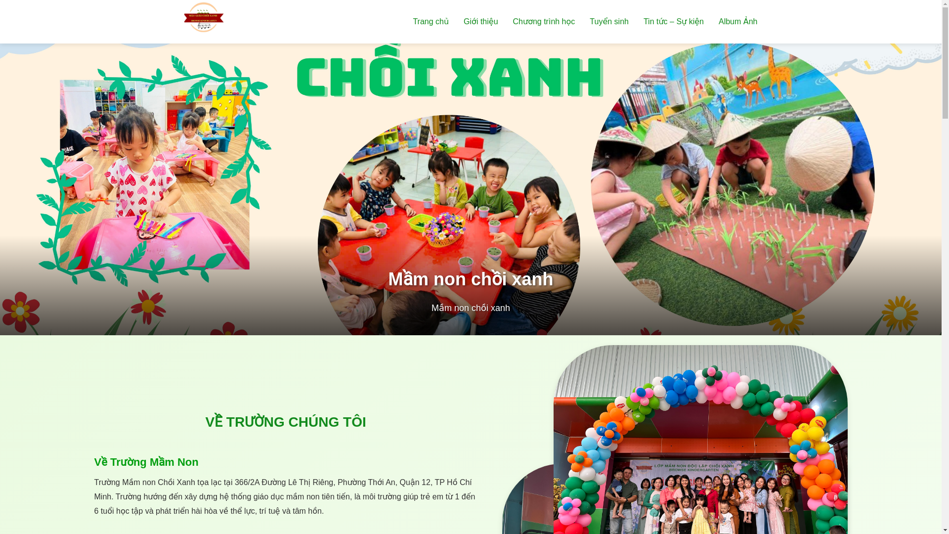 website screenshot of https://mamnonchoixanh.edu.vn/