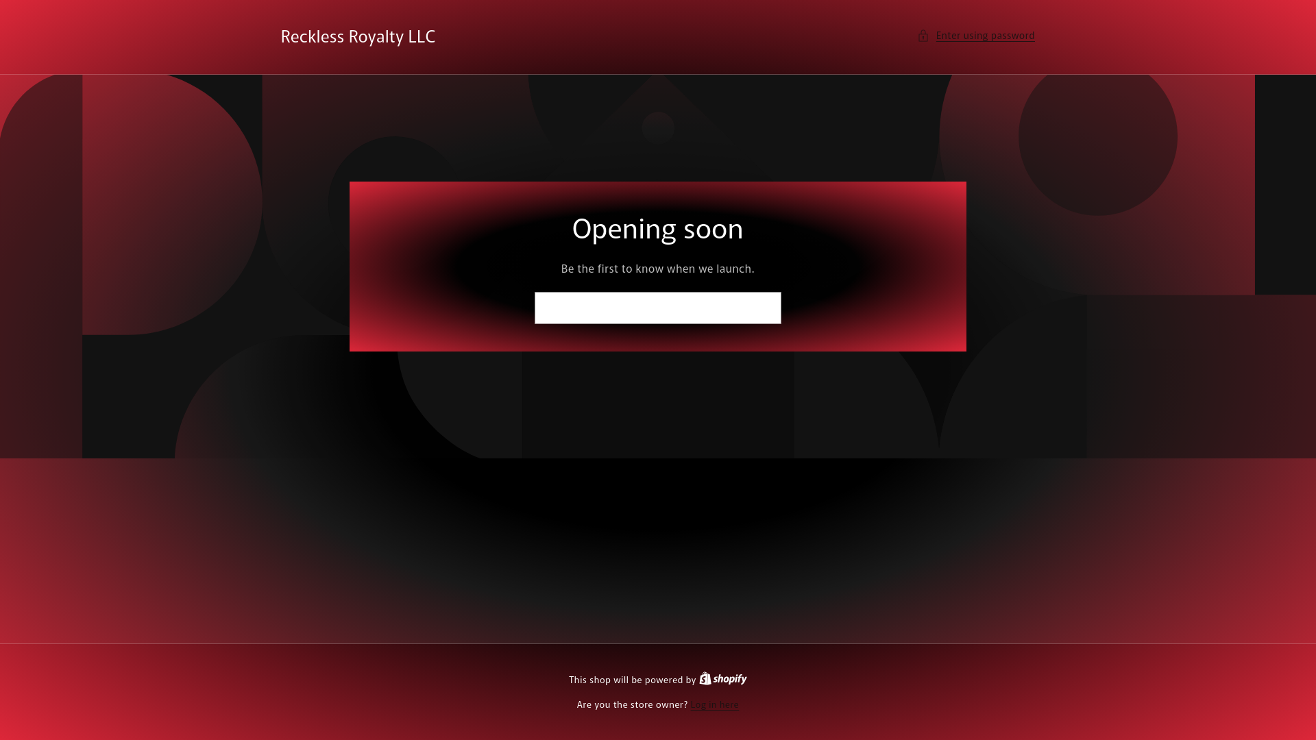 website screenshot of https://recklessroyaltyllc.com/