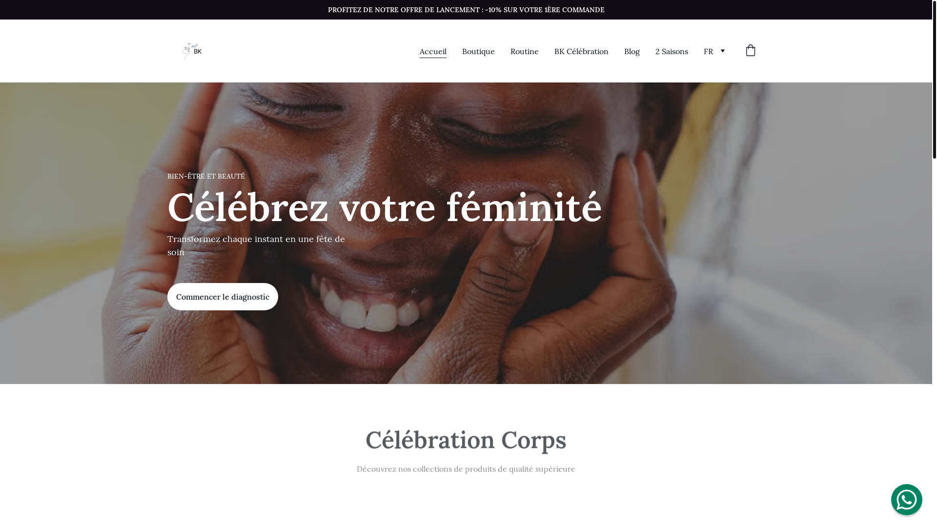 website screenshot of https://leprojetbk.shop/