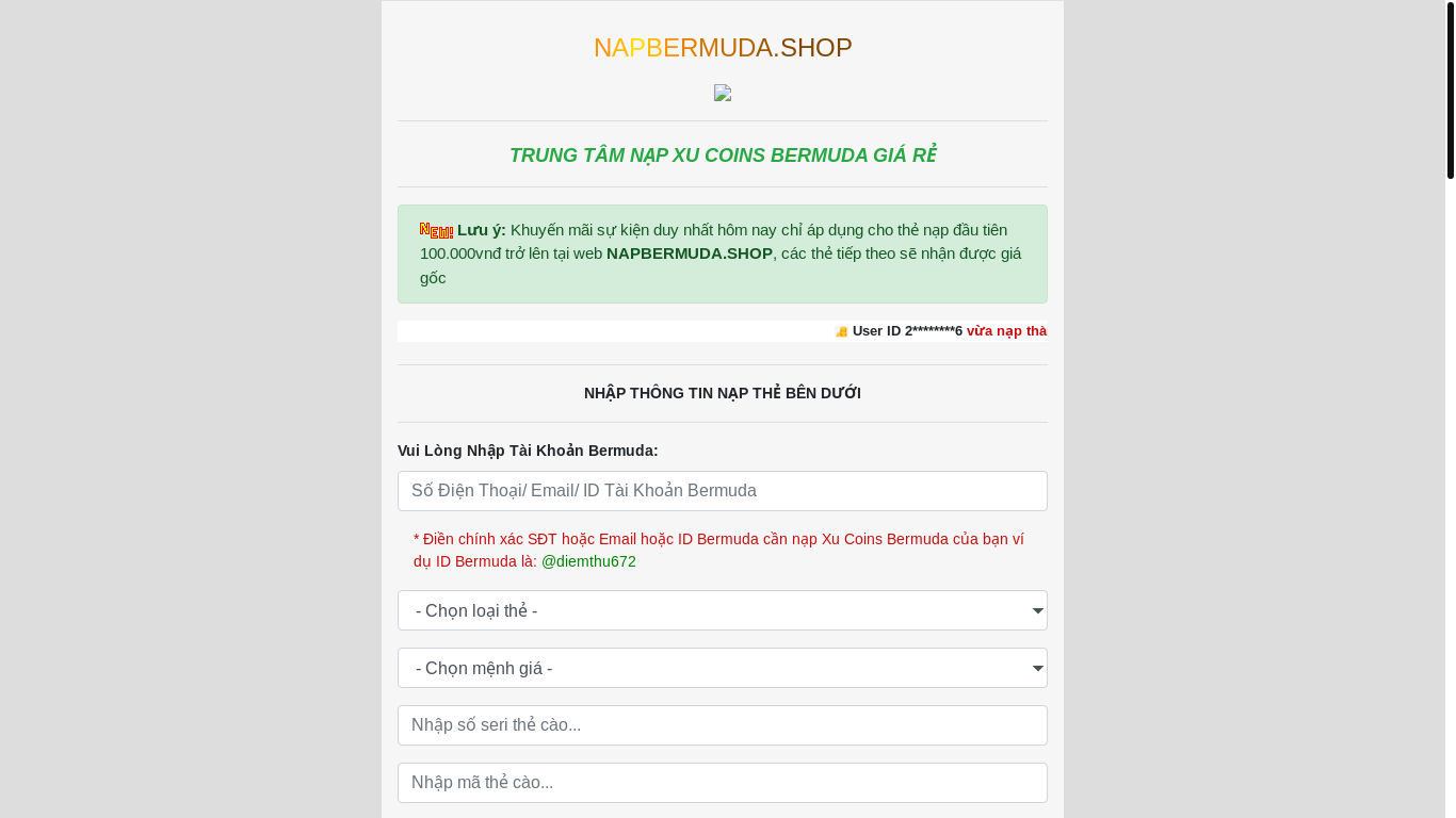 website screenshot of https://napbermuda.shop/