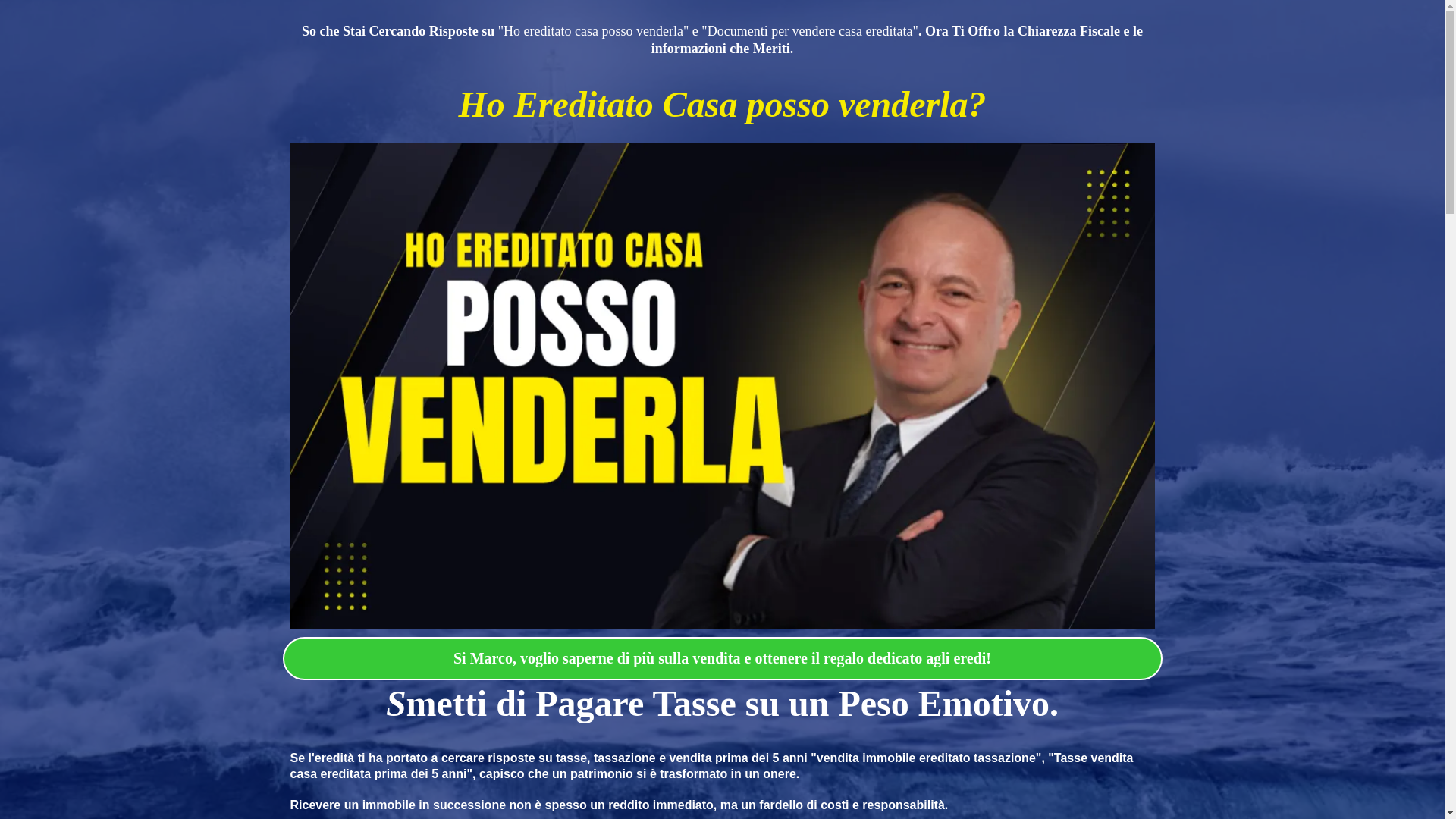 website screenshot of https://vendereunimmobileereditato.it/