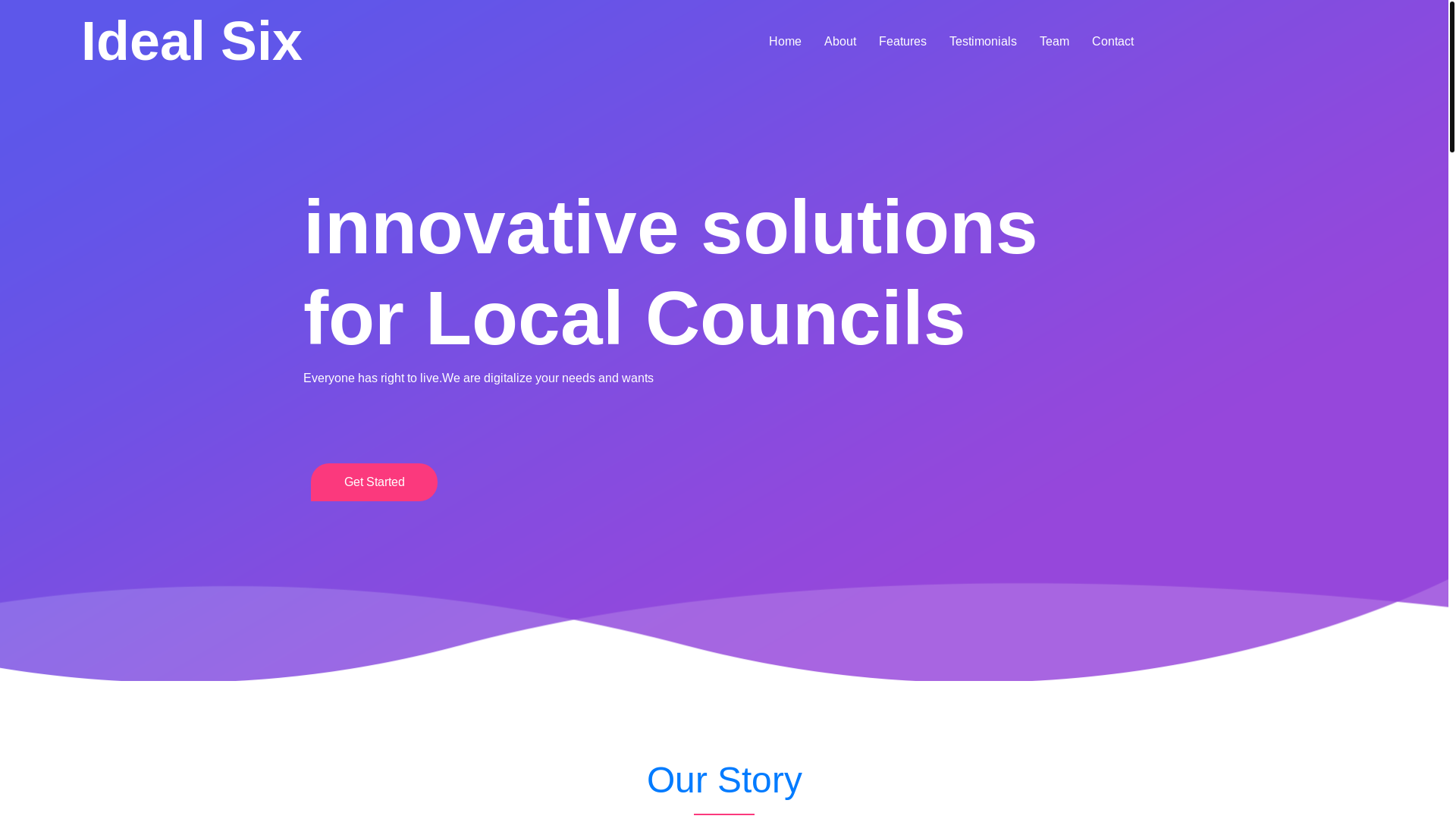 website screenshot of https://idealsixpvtltd.com/