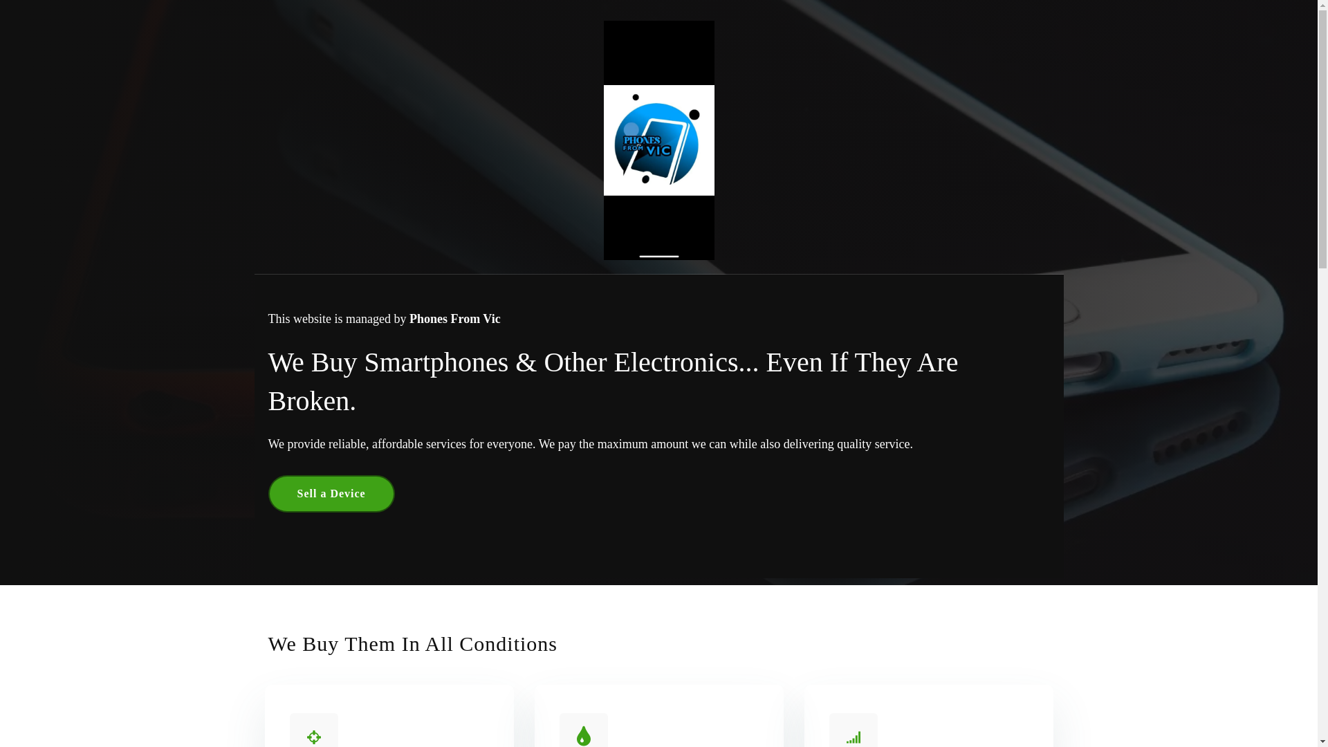 website screenshot of https://phonesfromvic.com/