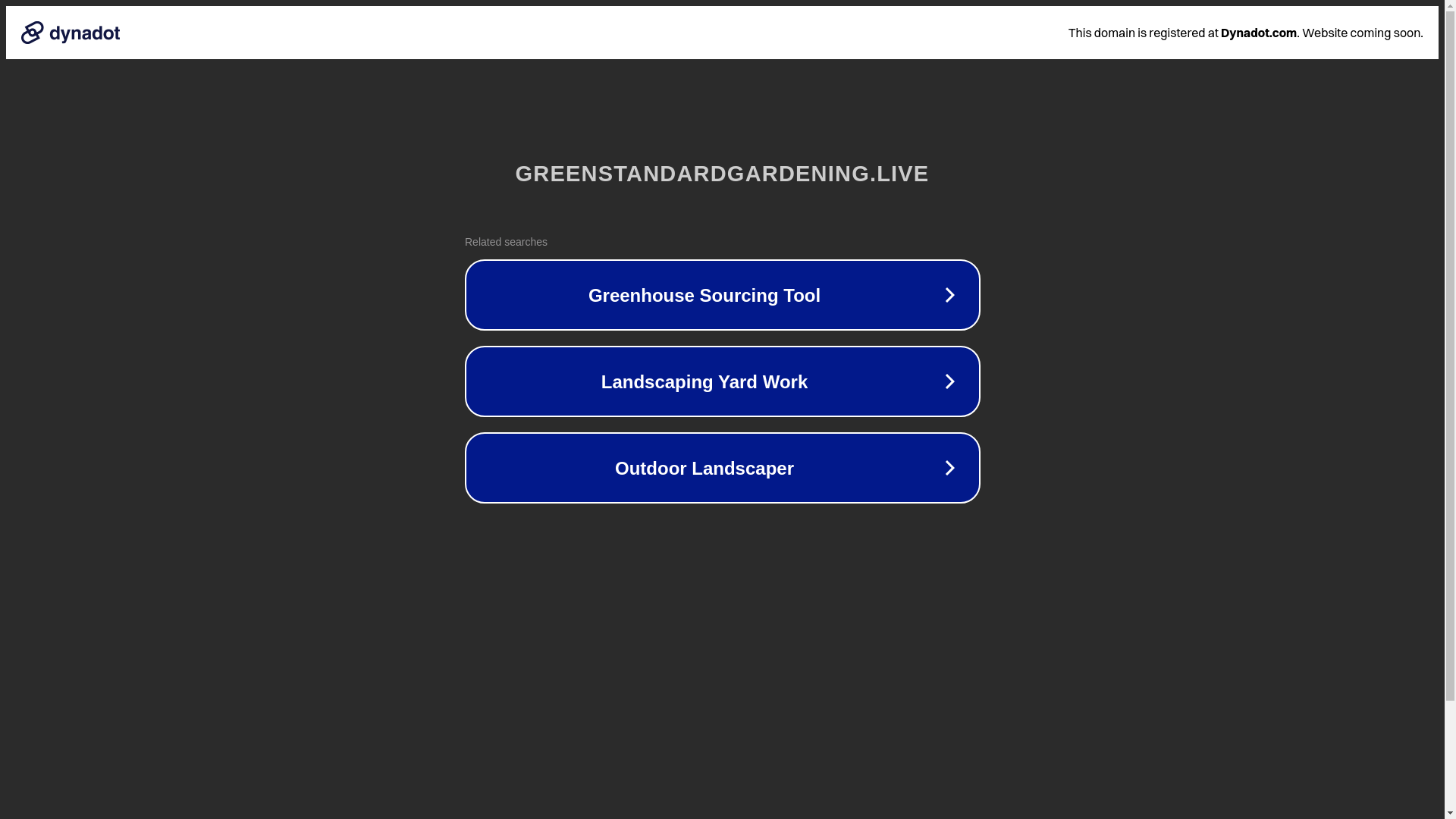 website screenshot of https://greenstandardgardening.live/
