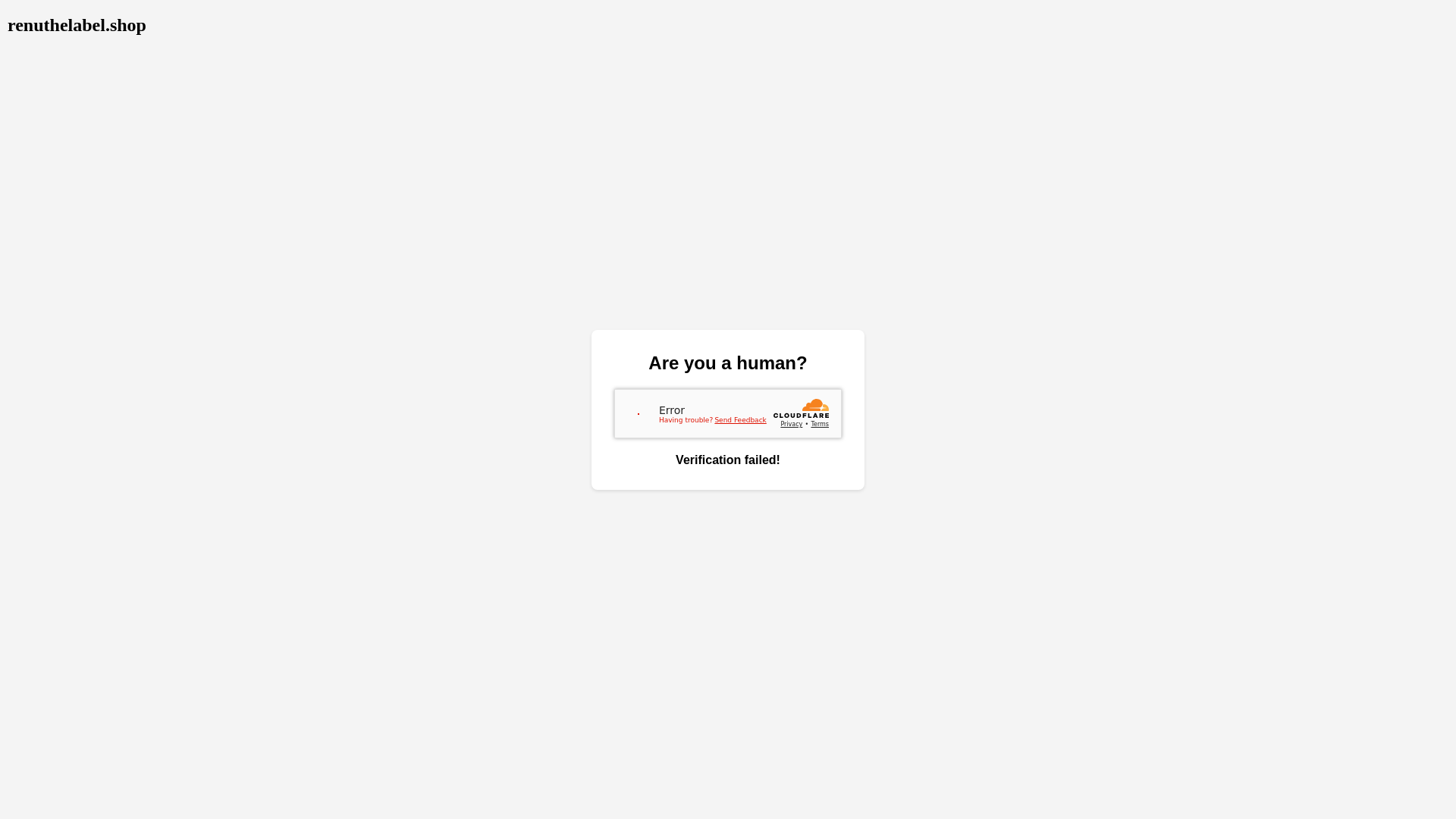 website screenshot of https://renuthelabel.shop/