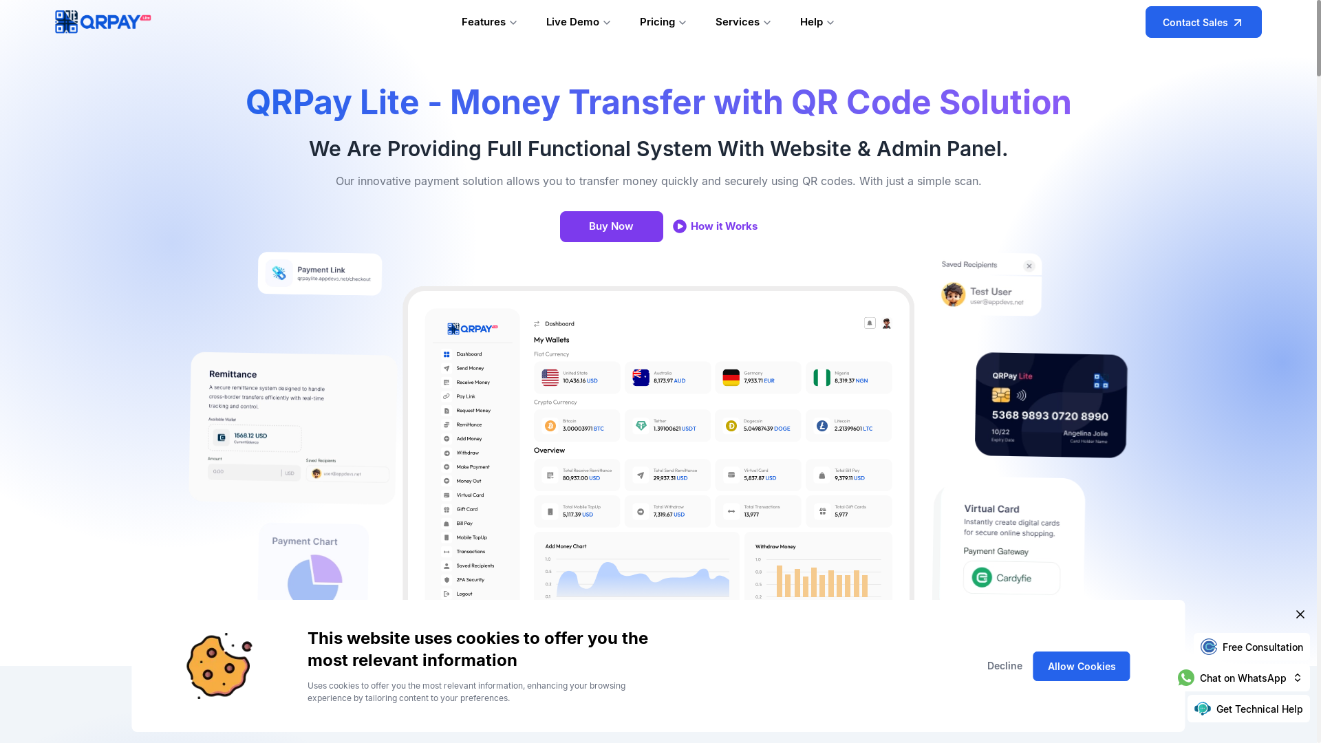 website screenshot of https://qrpaylite.pages.dev/