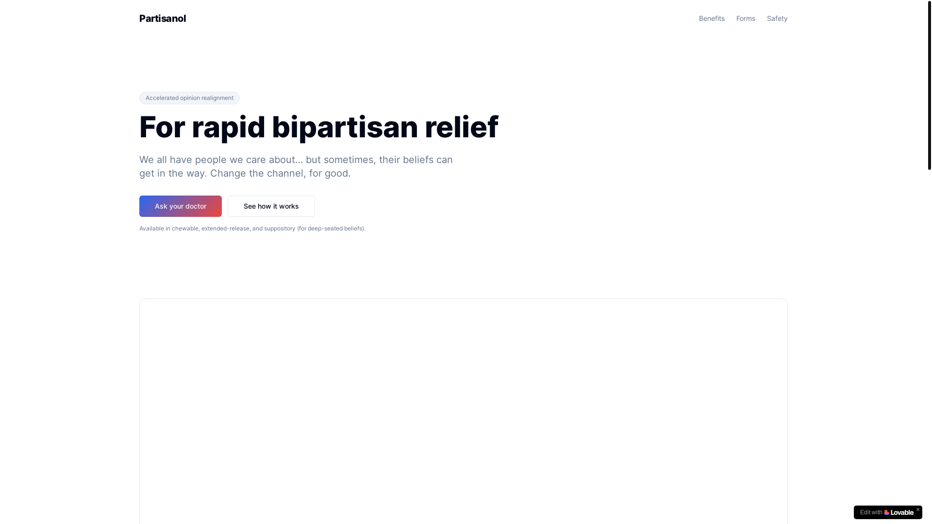 website screenshot of https://partisanol.com/