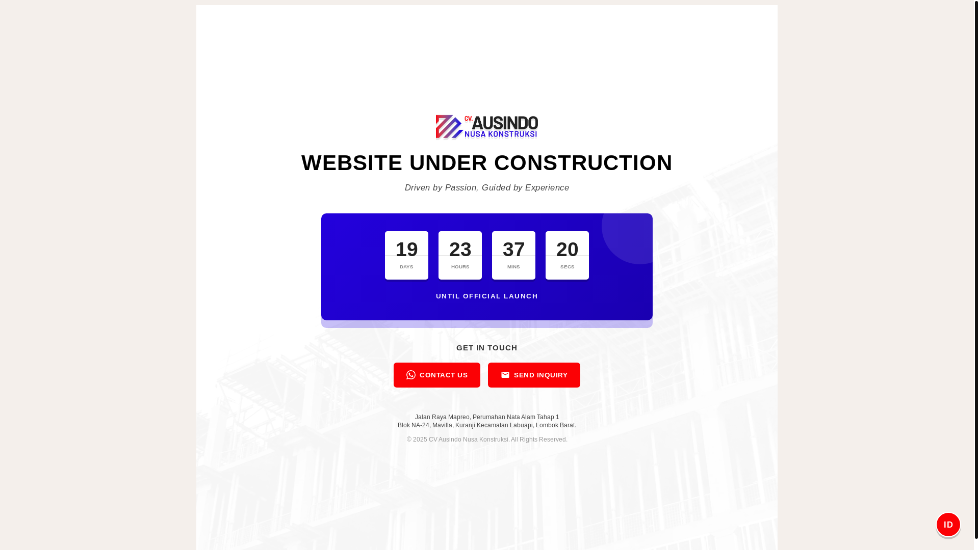 website screenshot of https://ausindonusakonstruksi.com/