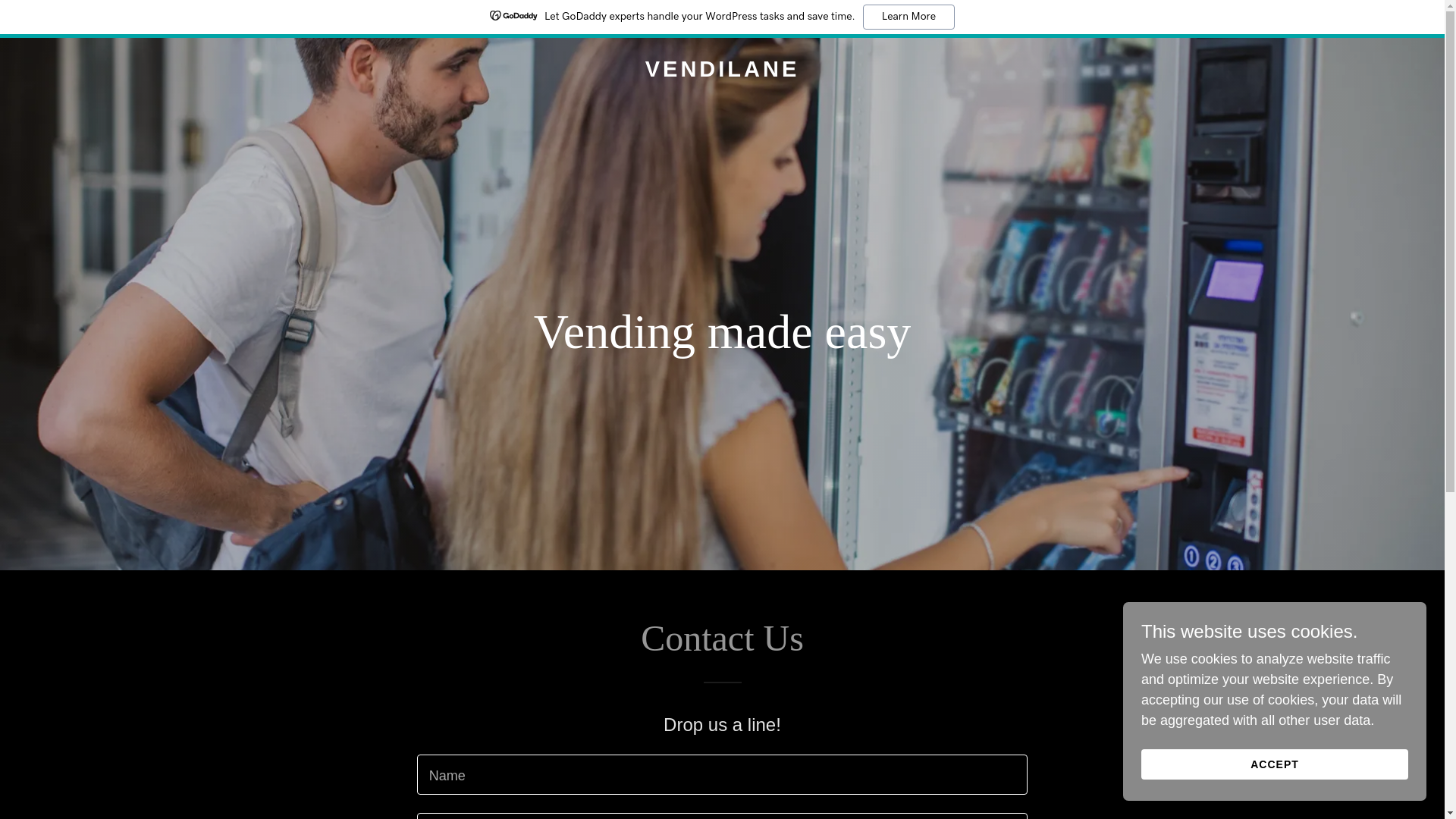 website screenshot of https://vendilane.com/
