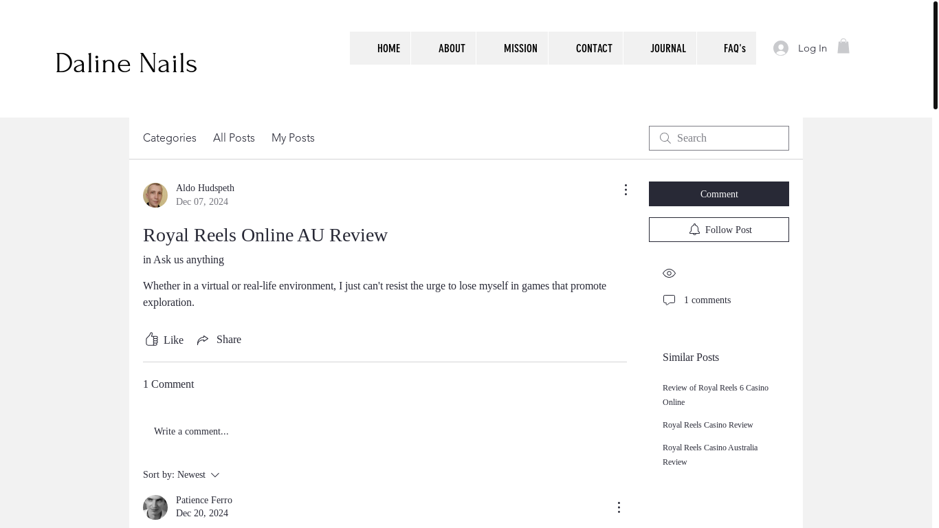 website screenshot of https://www.daline.com.au/forum/ask-us-anything/royal-reels-online-au-review