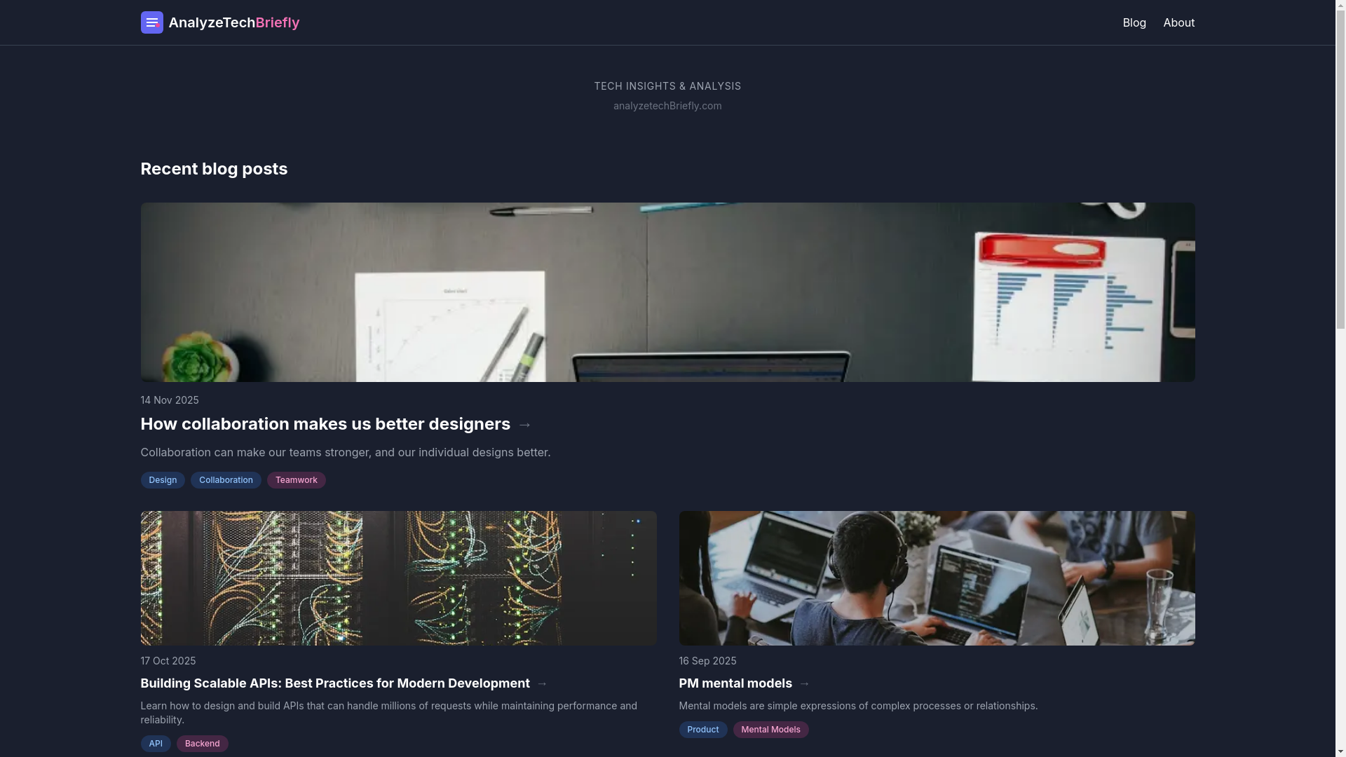 website screenshot of https://analyzetechbriefly.com/