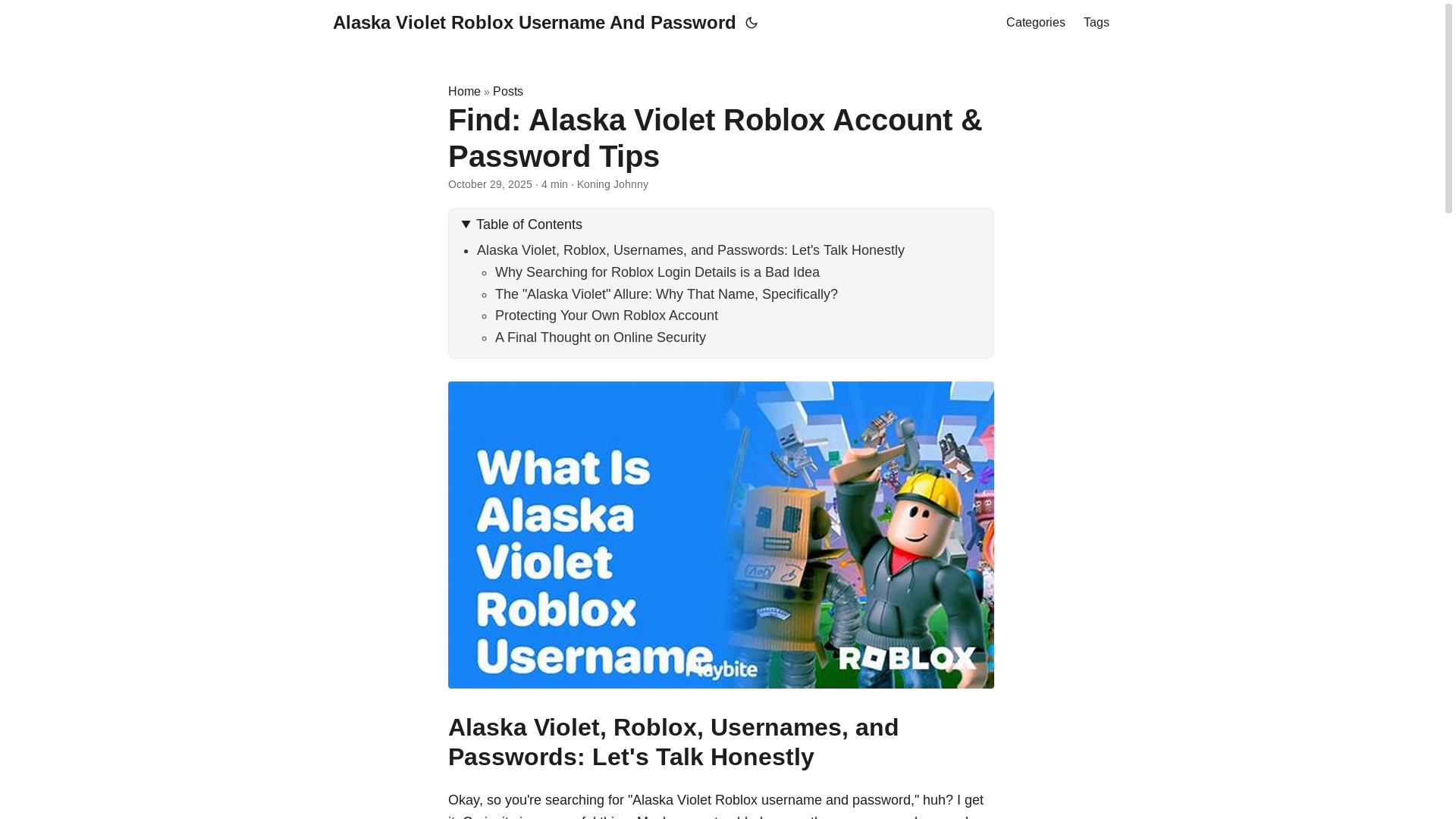 website screenshot of https://alaska-violet-roblox-username-and-password.pages.dev/