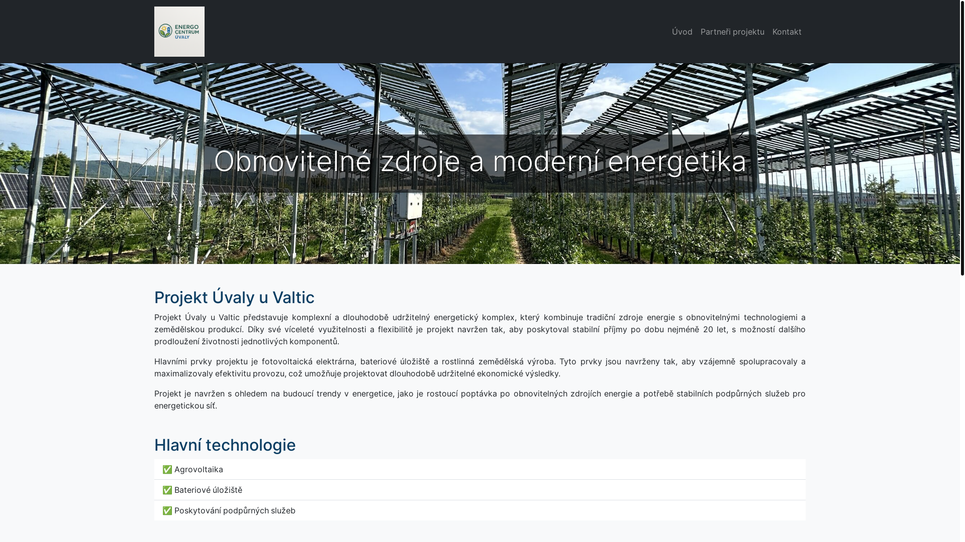 website screenshot of https://ecuvaly.cz/
