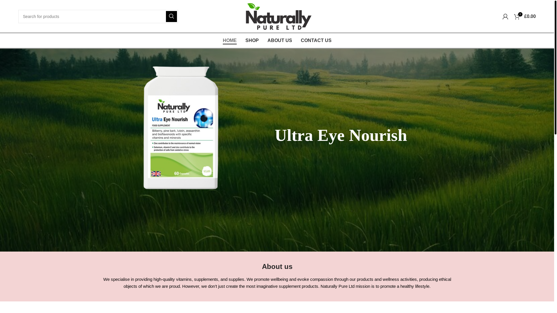 website screenshot of https://naturallypureltd.com/