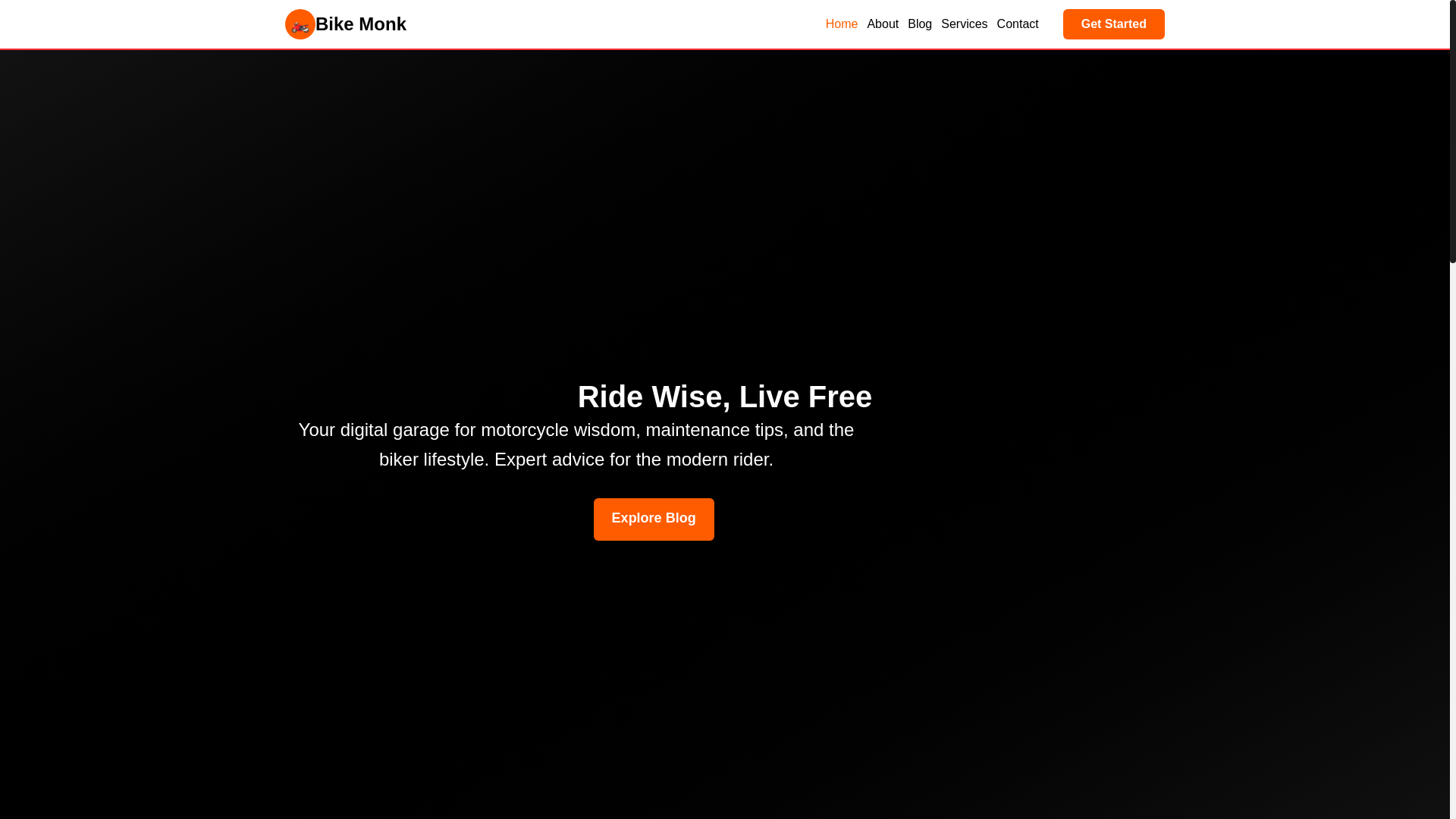 website screenshot of https://bike-monk-frontend.pages.dev/