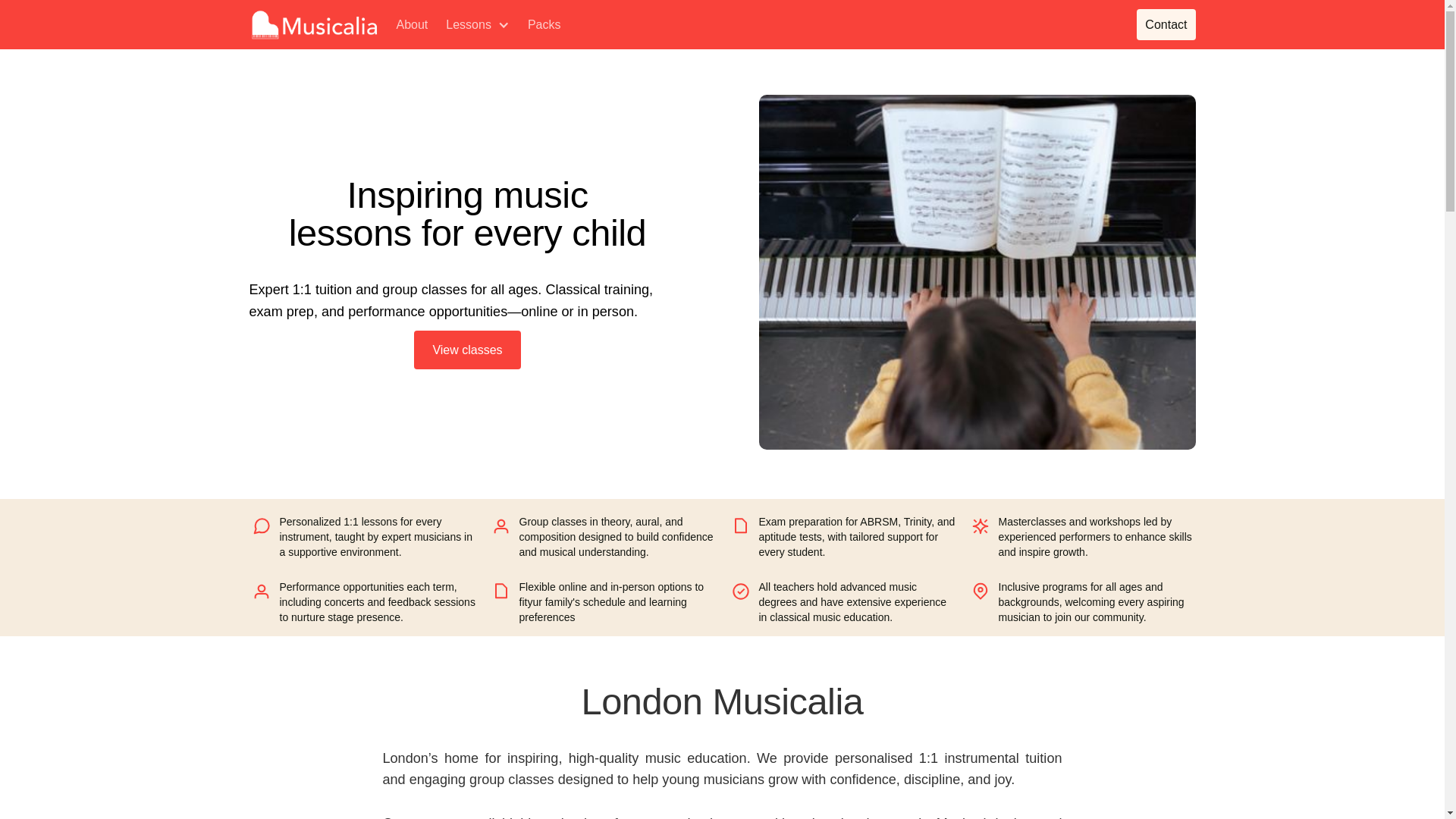 website screenshot of https://londonmusicalia.com/