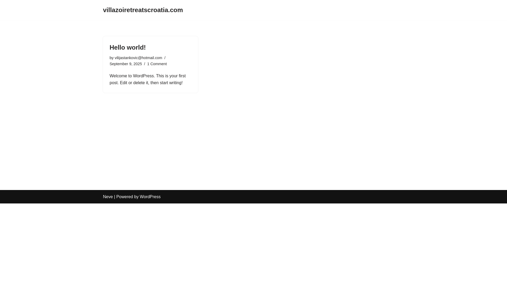 website screenshot of https://villazoiretreatscroatia.com/