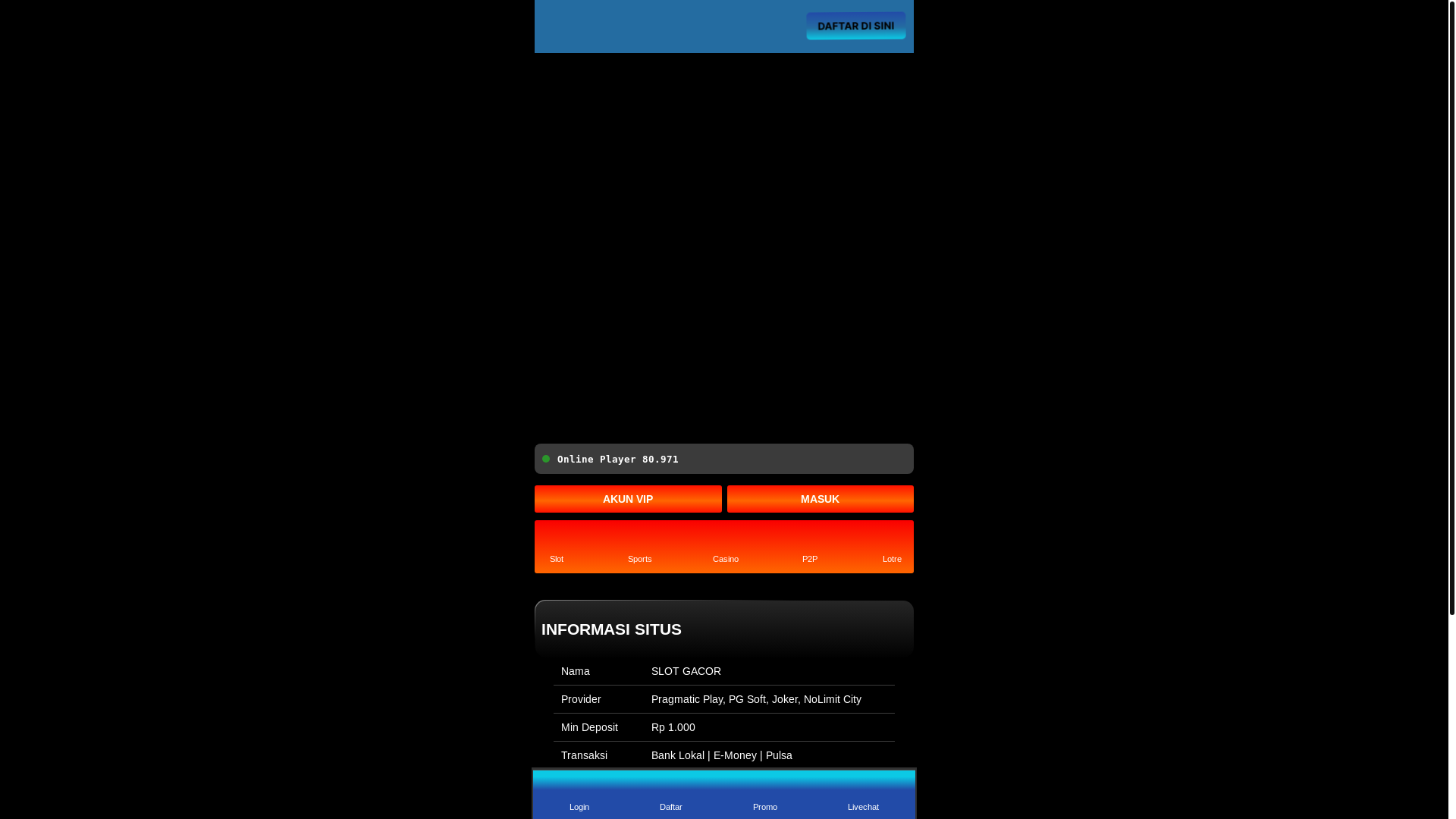 website screenshot of https://server-lebih-hoki.pages.dev/