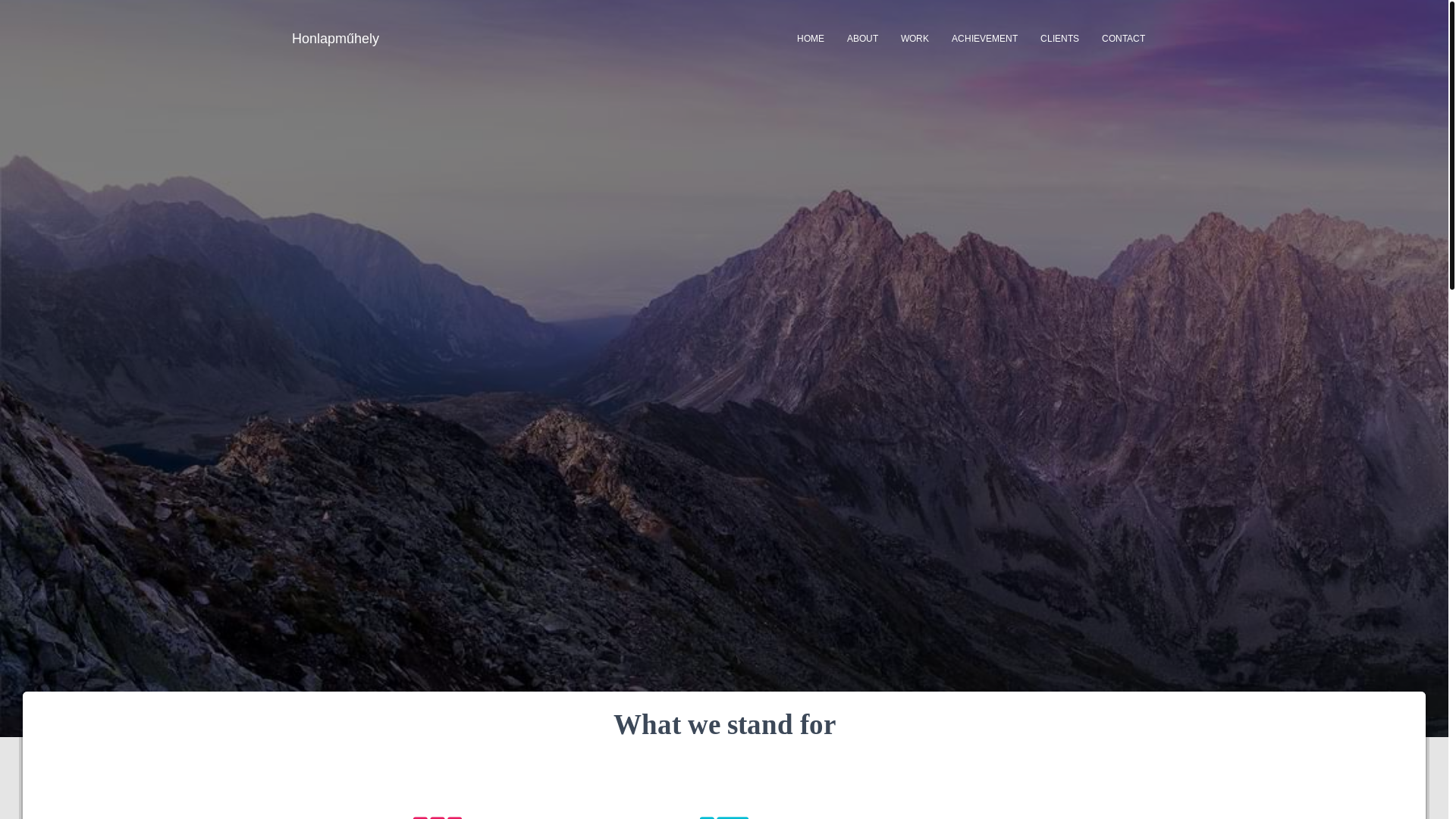 website screenshot of https://honlapmuhely.com/