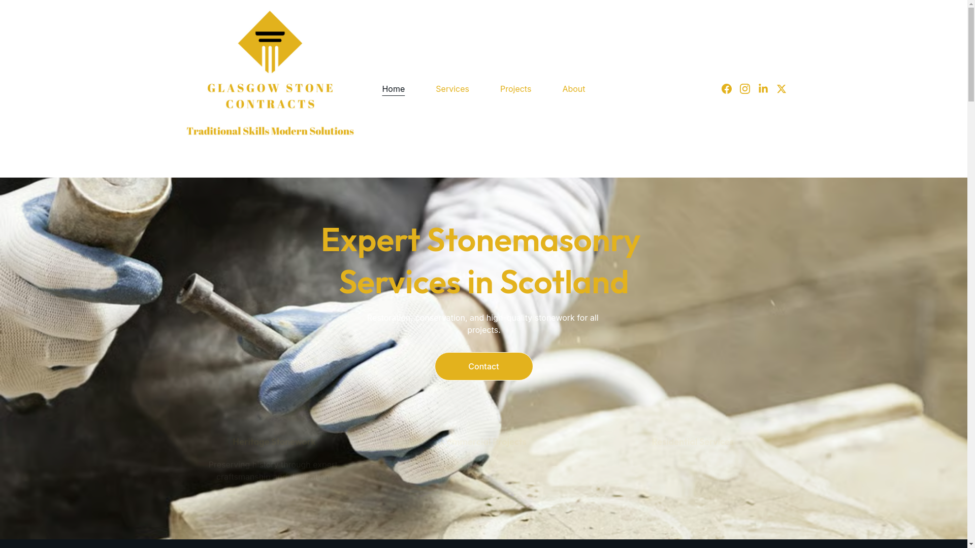 website screenshot of https://gstonecontracts.co.uk/