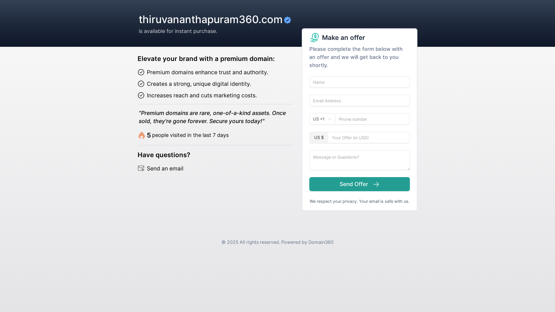 website screenshot of https://thiruvananthapuram360.com/