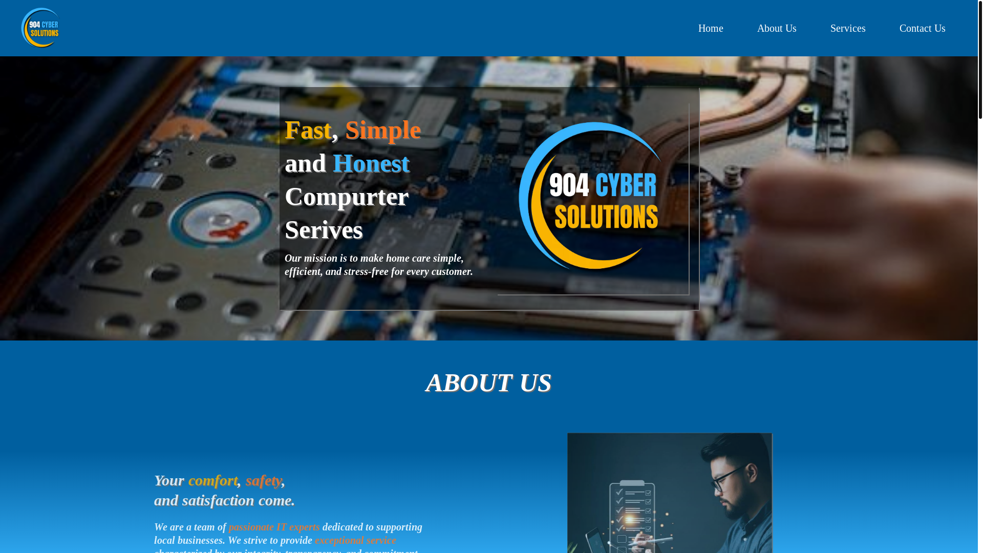 website screenshot of https://904cybersolutions.com/