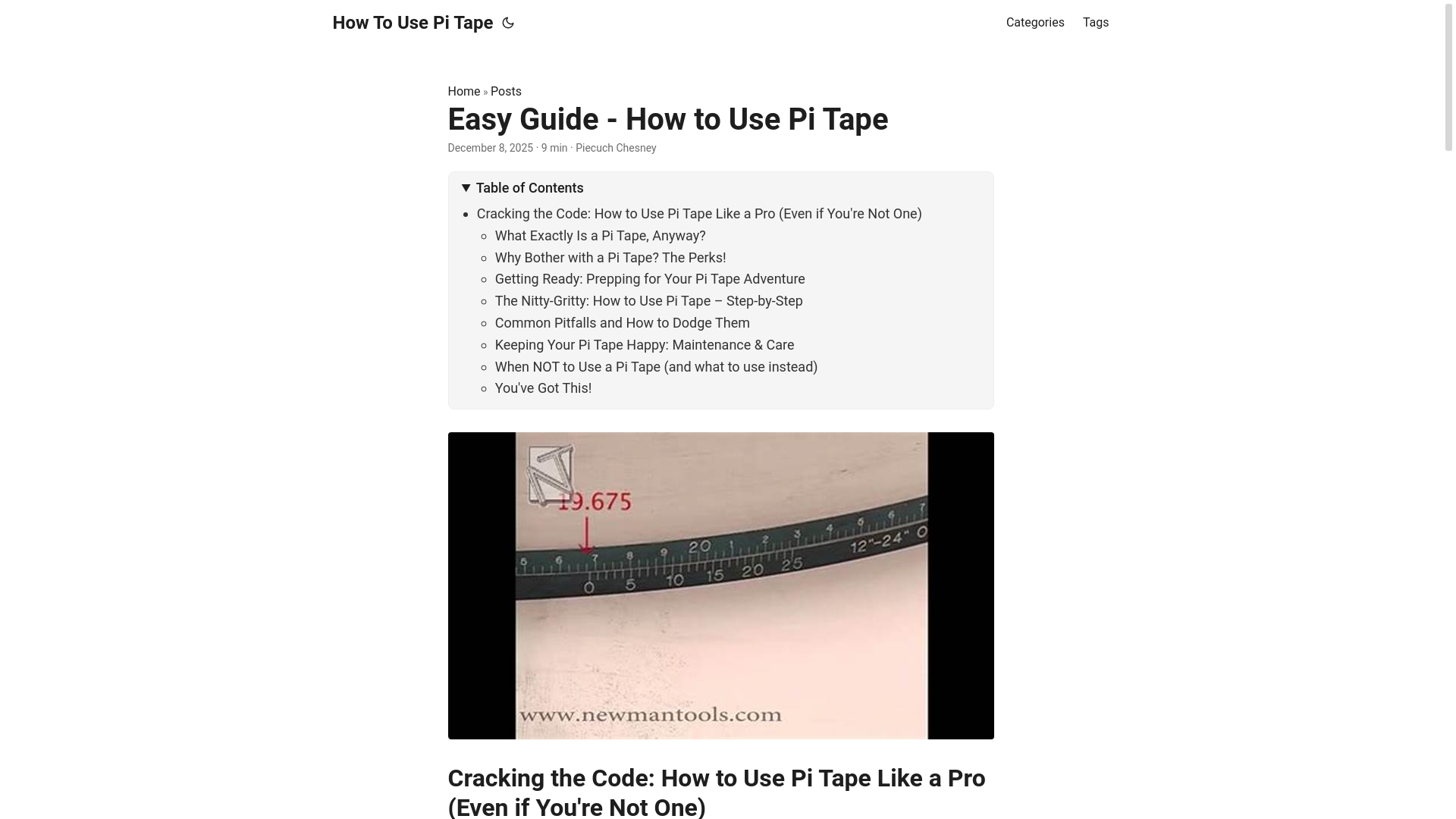 website screenshot of https://howtousepitape.pages.dev/