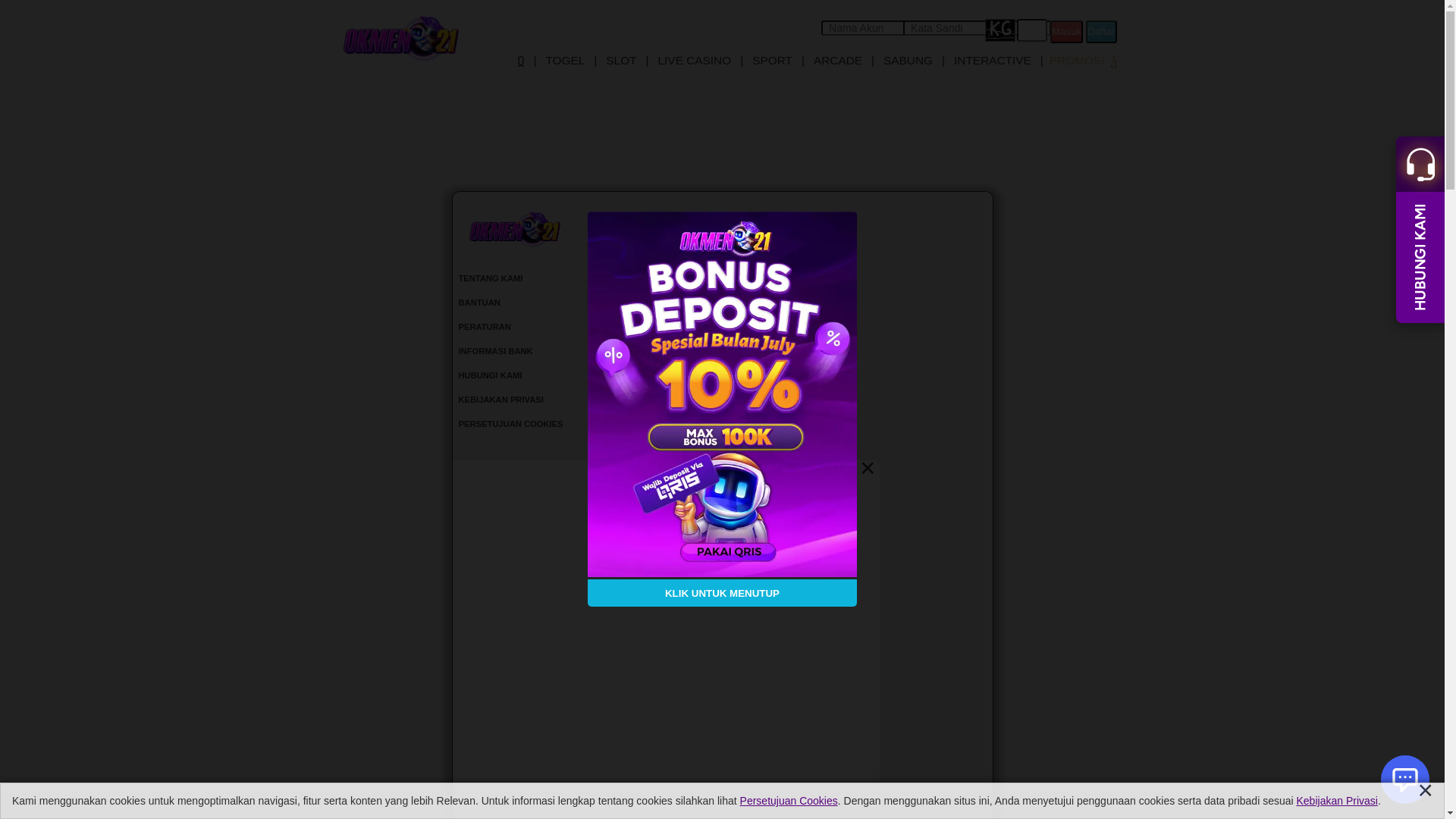 website screenshot of https://okmen21sekut.com/