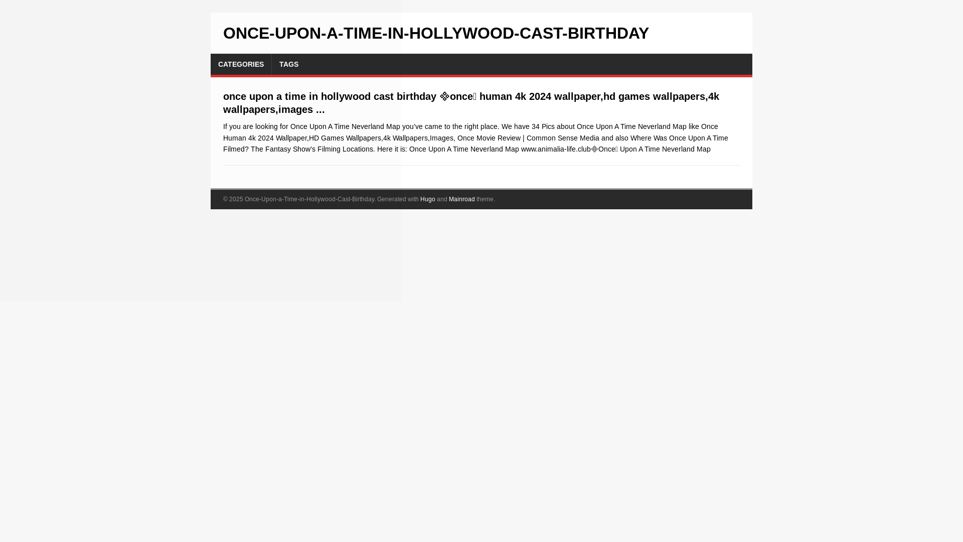 website screenshot of https://once-upon-a-time-in-hollywood-cast-birthday.pages.dev/