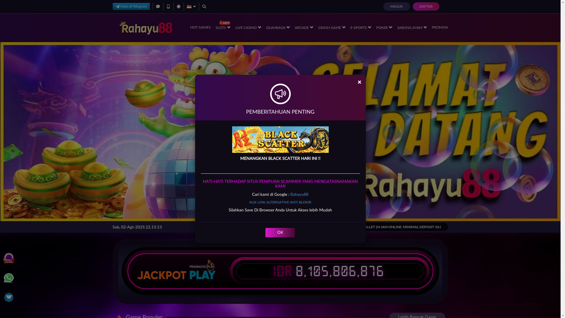 website screenshot of https://salamrahayu88.com/