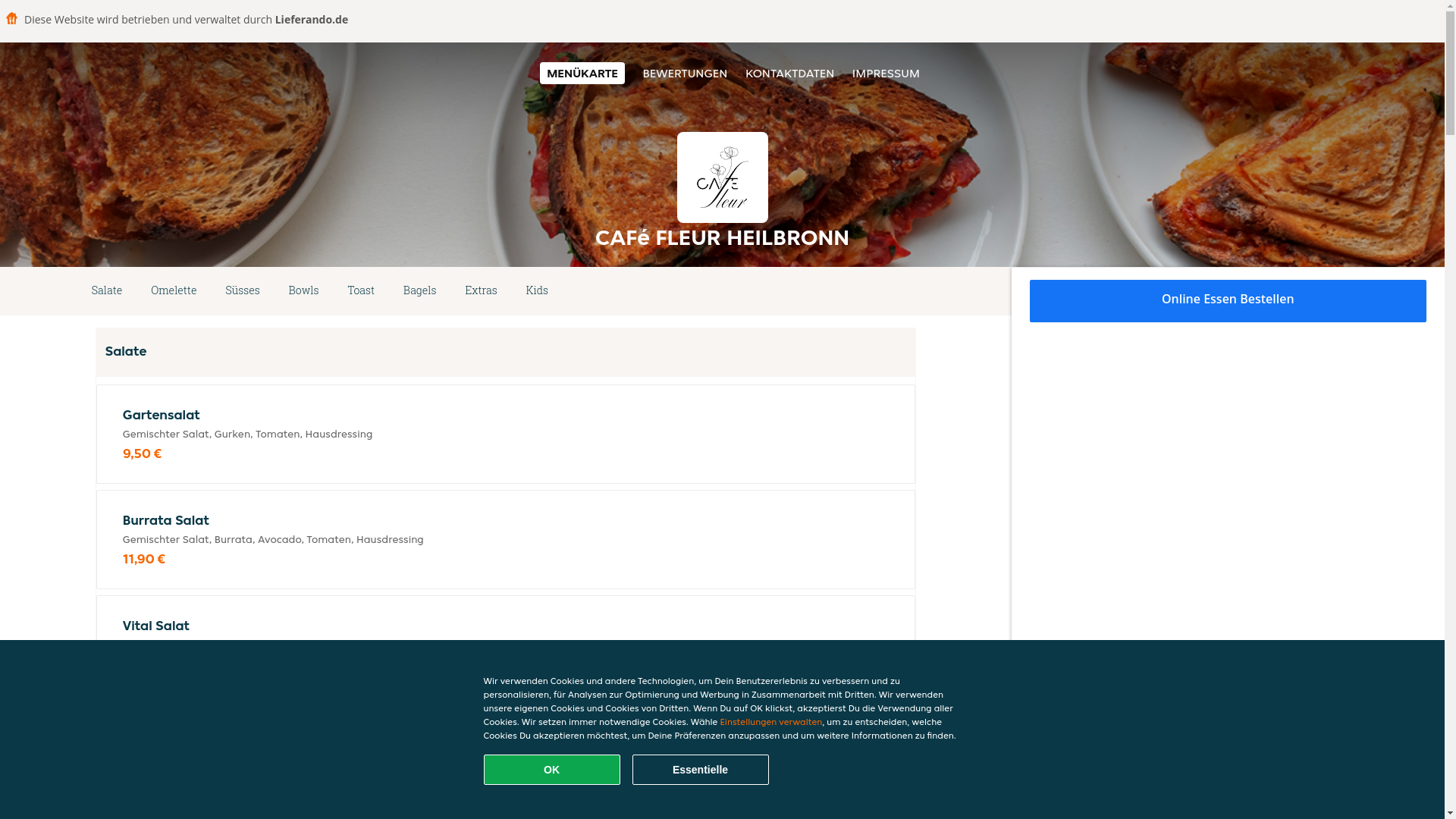 website screenshot of https://cafefleur-heilbronn.de/