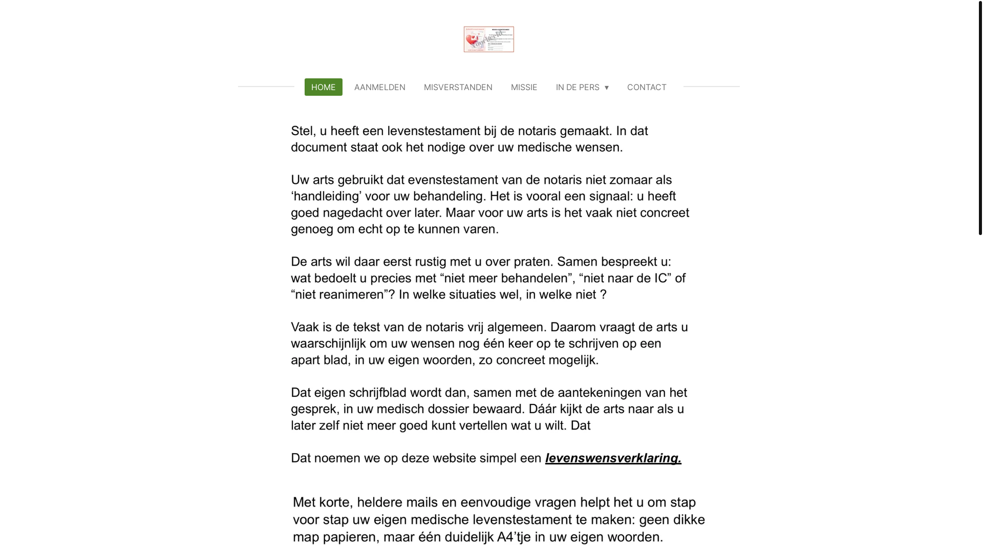 website screenshot of https://wilsdocument.nl/