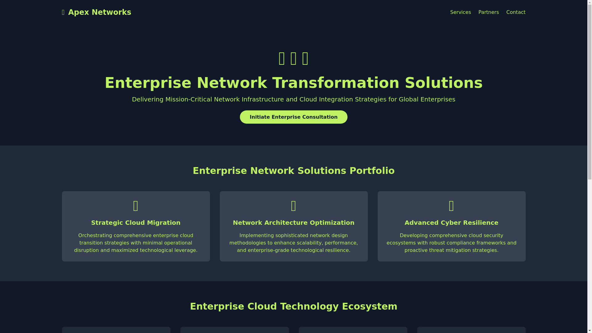website screenshot of https://apex-networks.pages.dev/
