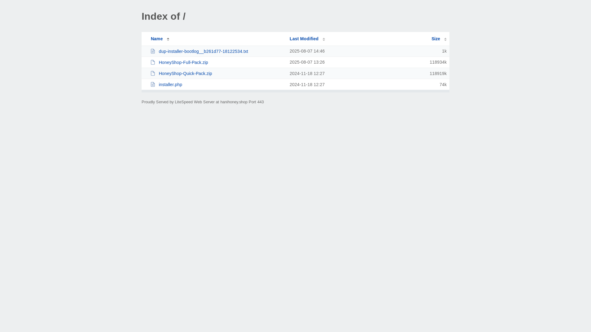website screenshot of https://hanihoney.shop/