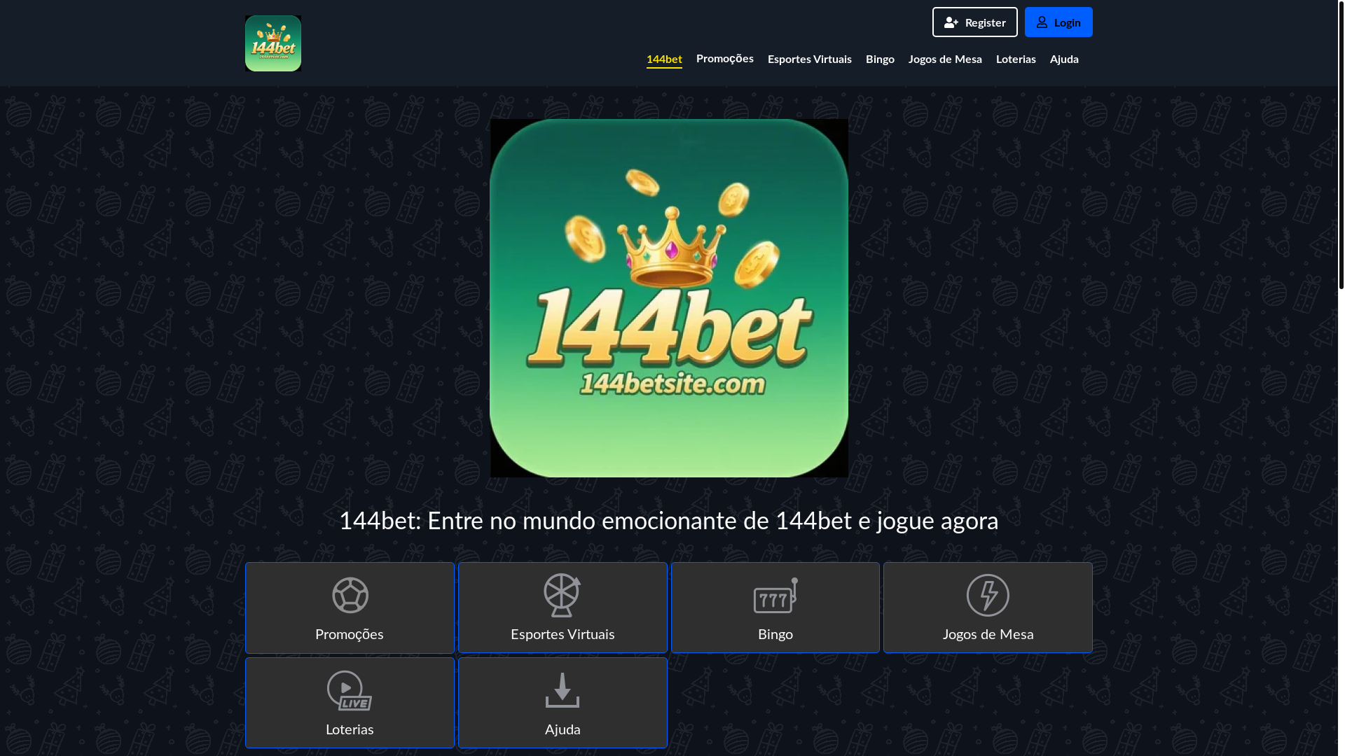 website screenshot of https://144betsite.com/