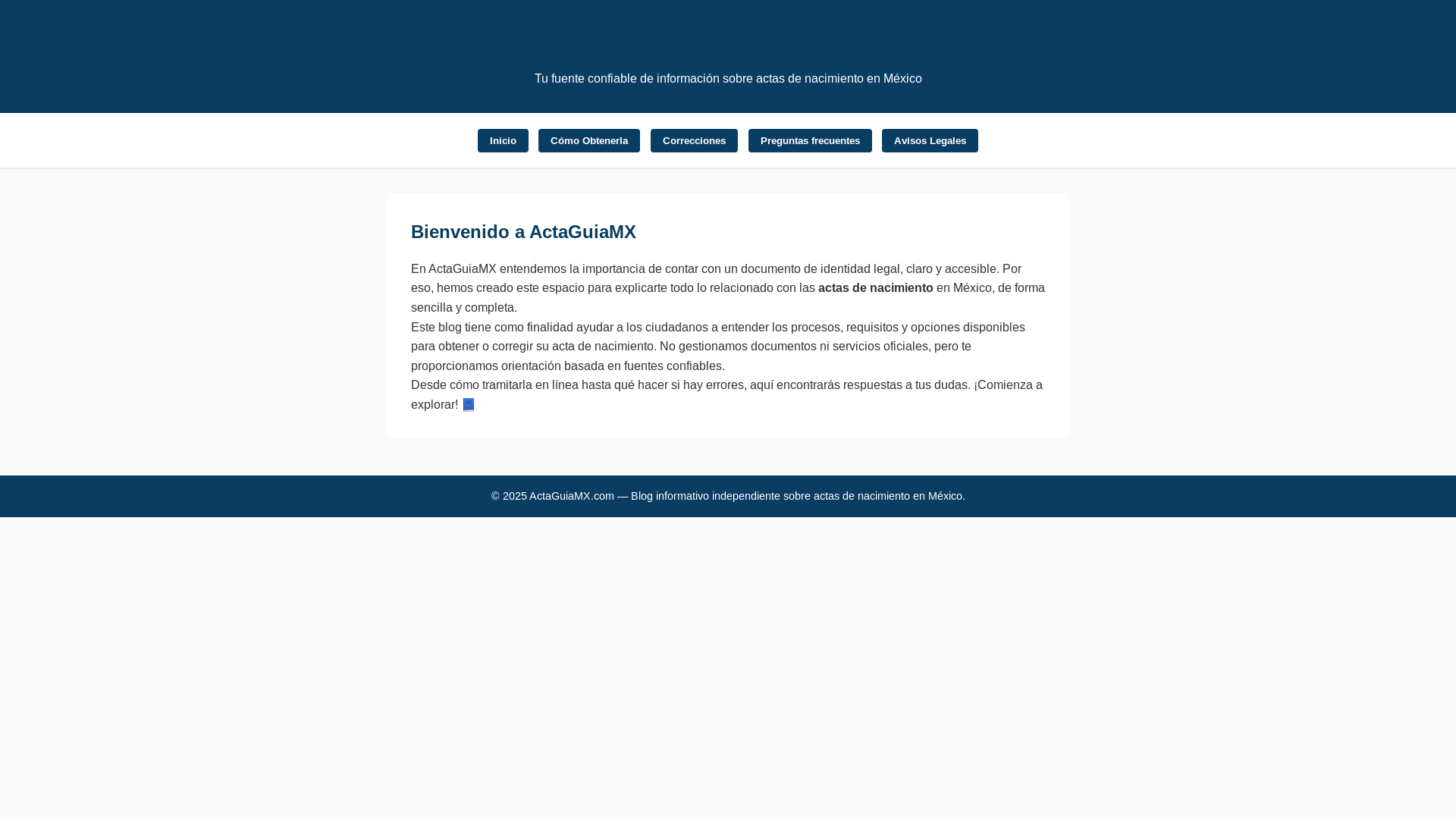 website screenshot of https://actaguiamx.com/