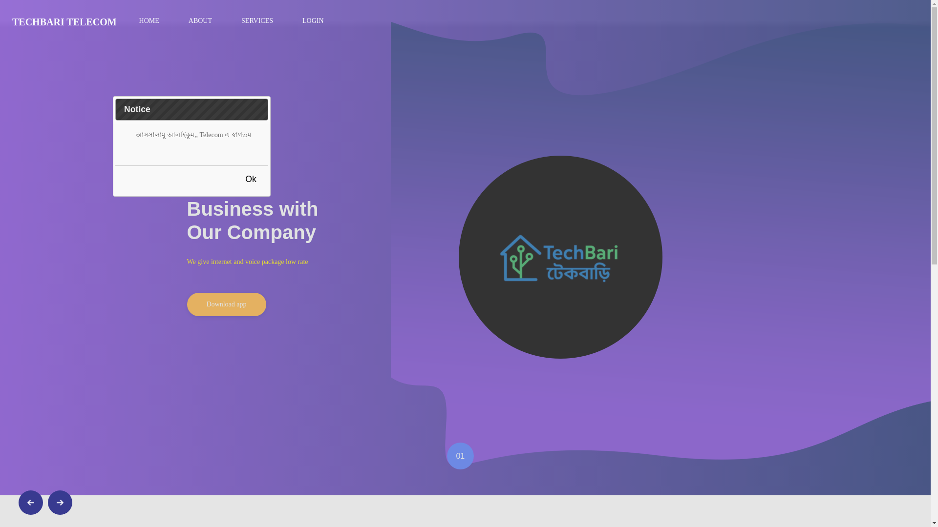 website screenshot of https://techbaritelecom.top/