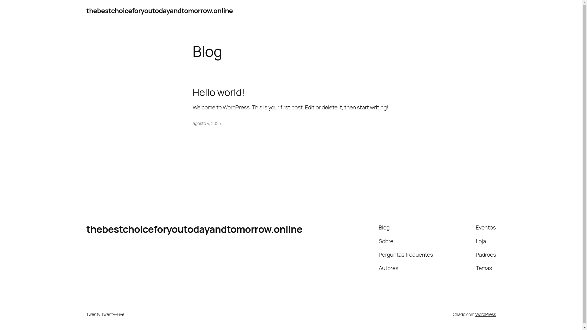 website screenshot of https://thebestchoiceforyoutodayandtomorrow.online/