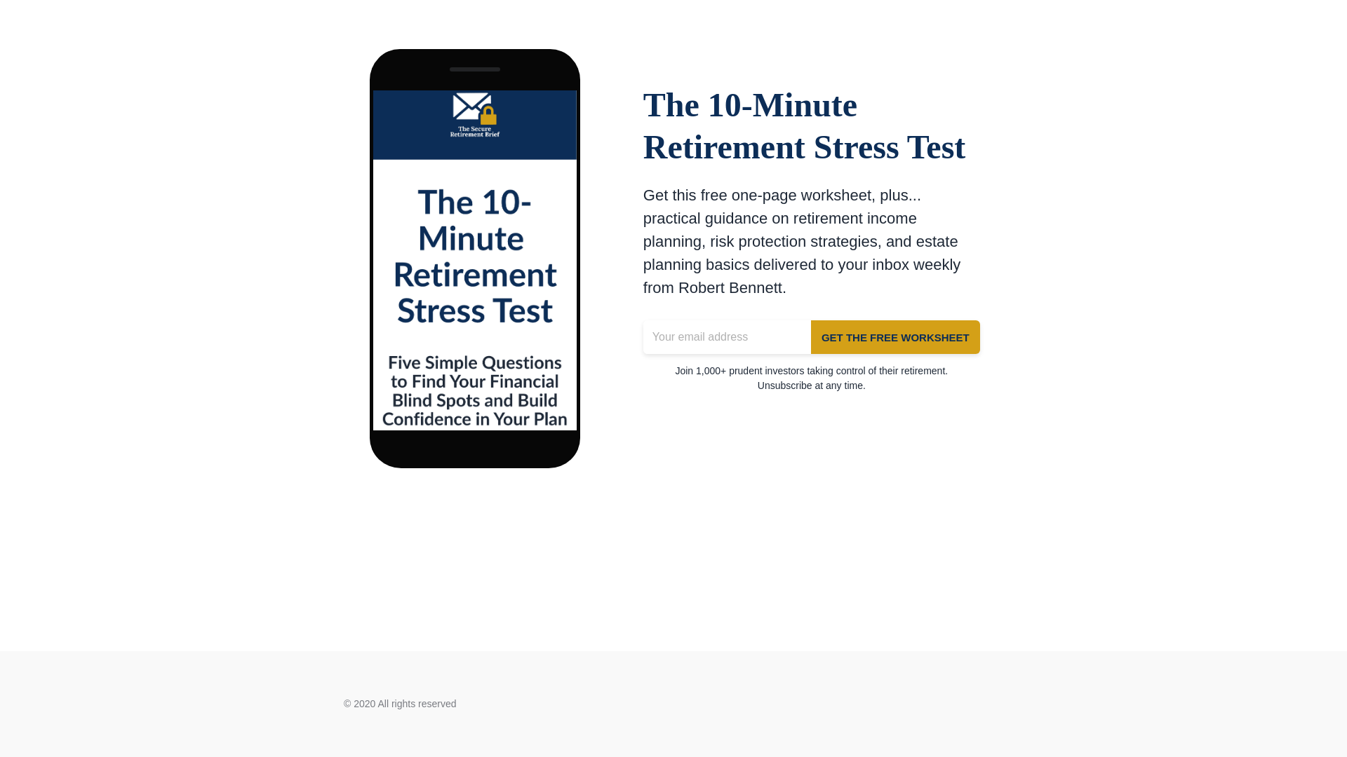 website screenshot of https://secureretirementbrief.com/