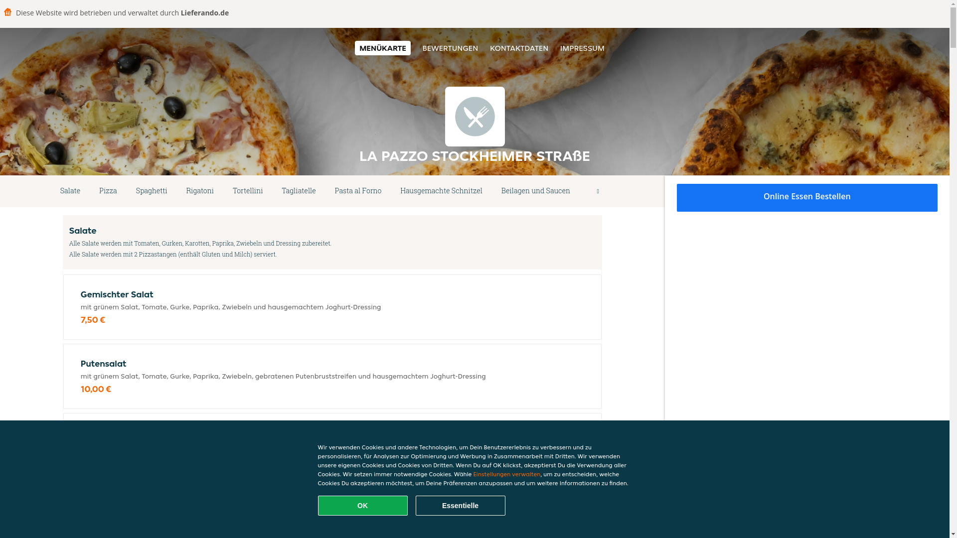 website screenshot of https://lapazzo-florstadt.de/