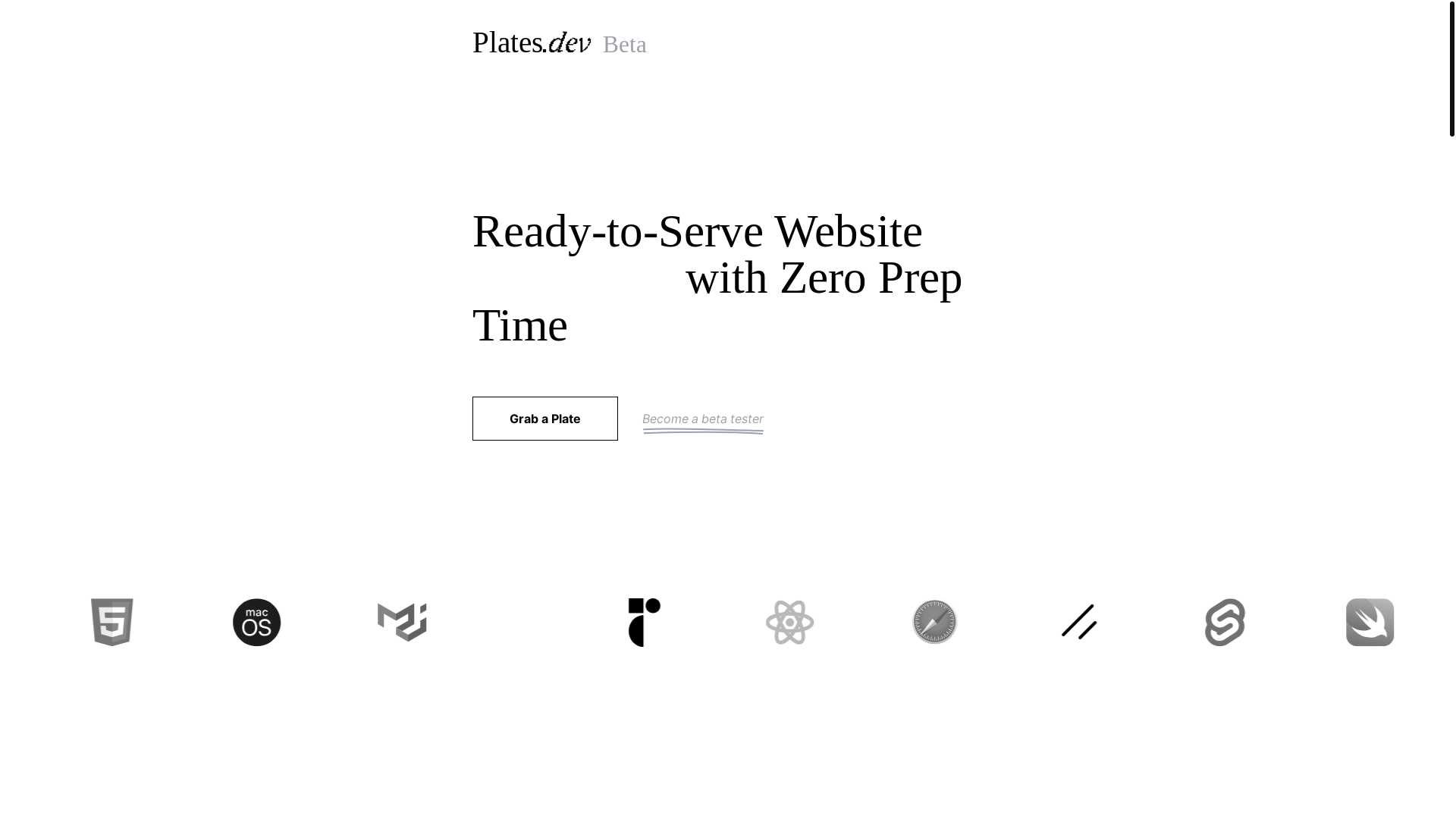 website screenshot of https://plates-landing.pages.dev/