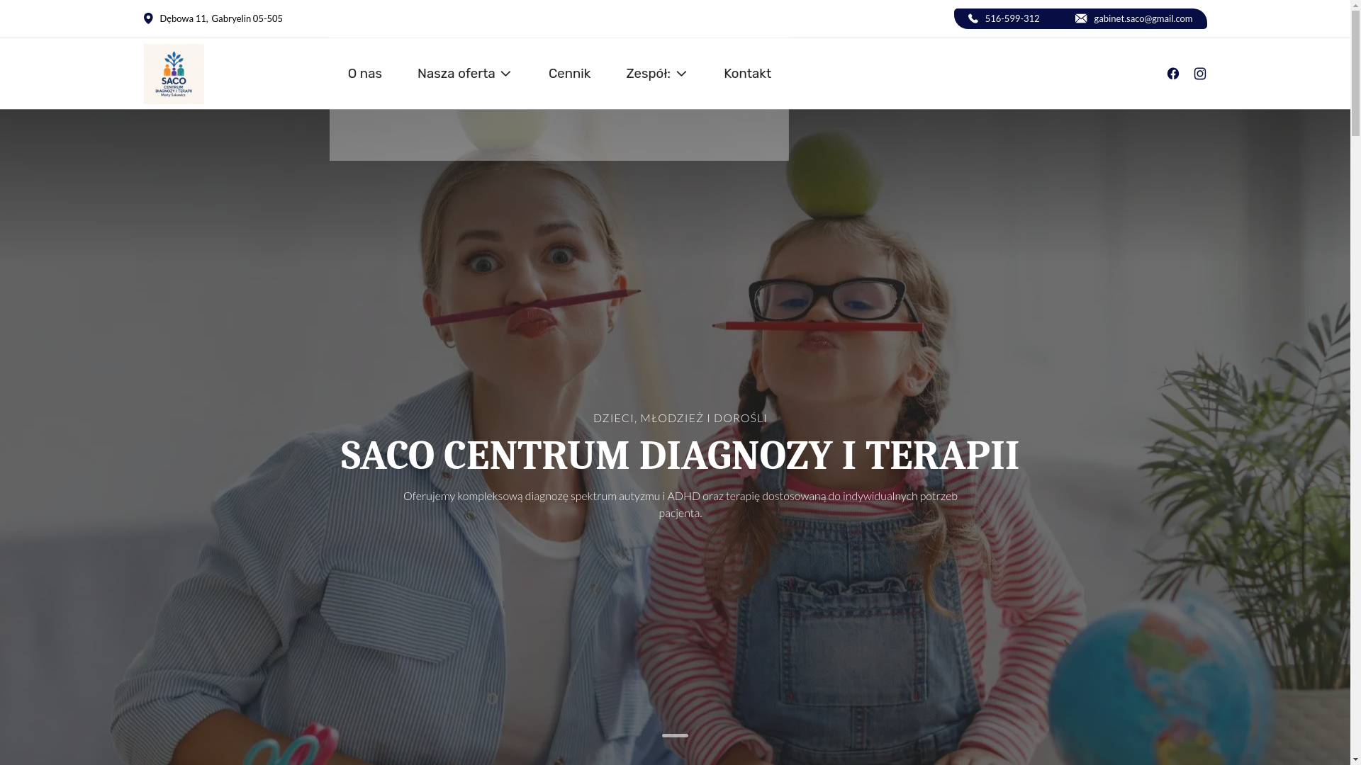 website screenshot of https://centrum-saco.pl/