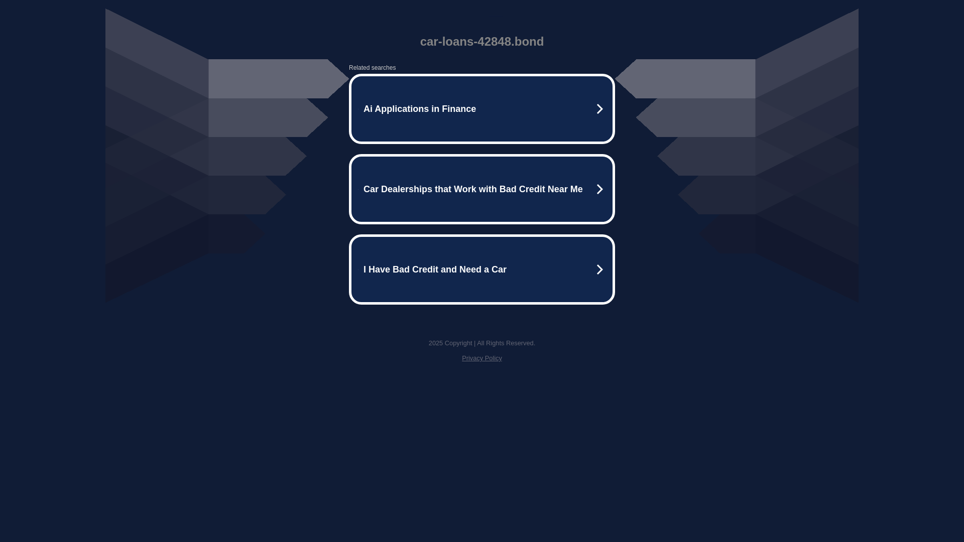 website screenshot of https://car-loans-42848.bond/