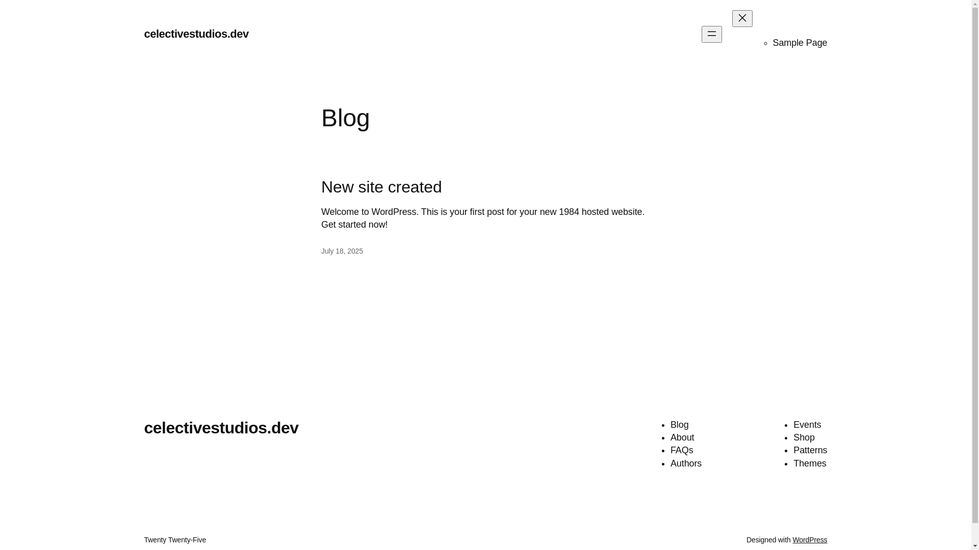 website screenshot of https://celectivestudios.dev/