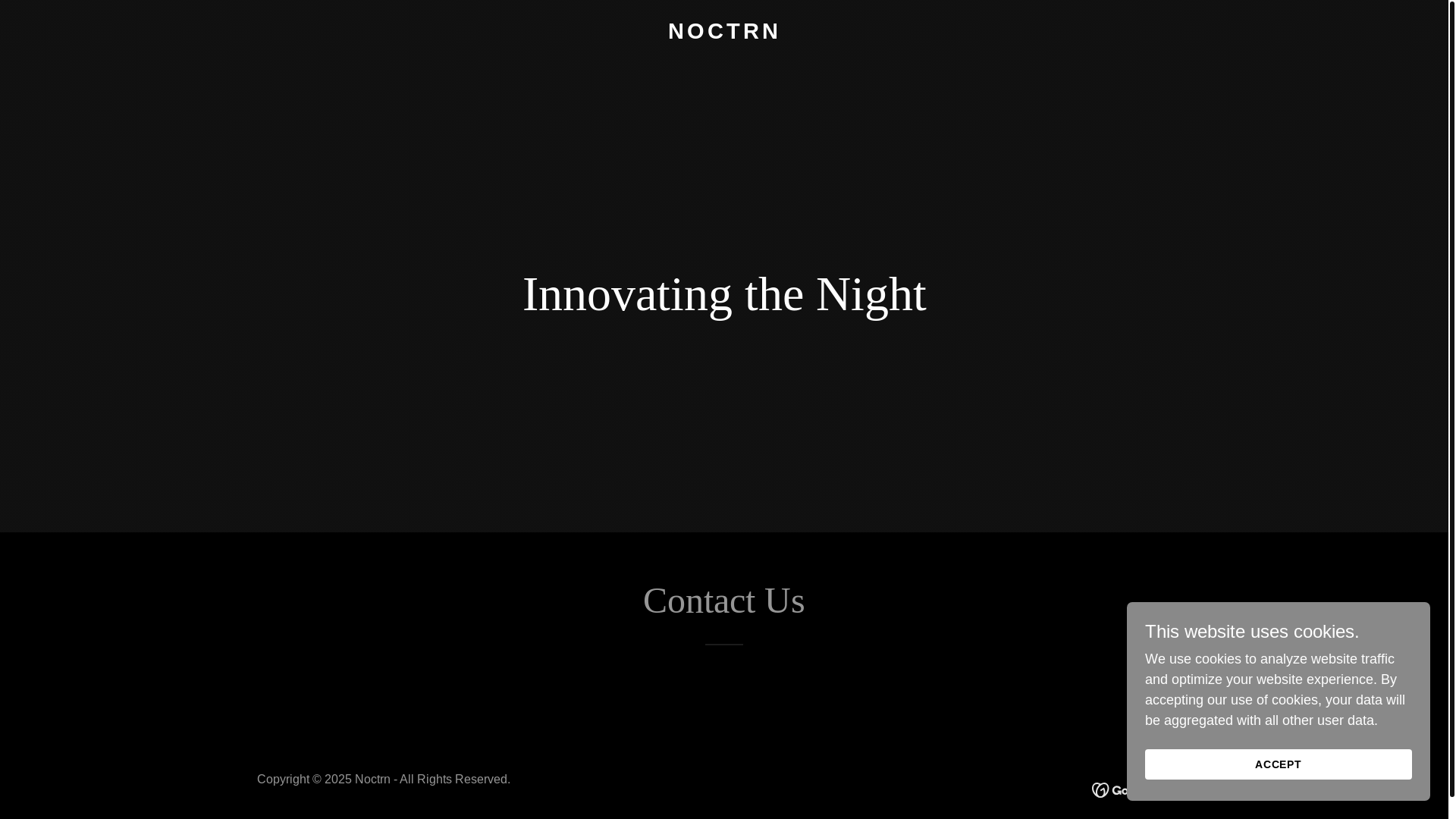 website screenshot of https://noctrn.in/